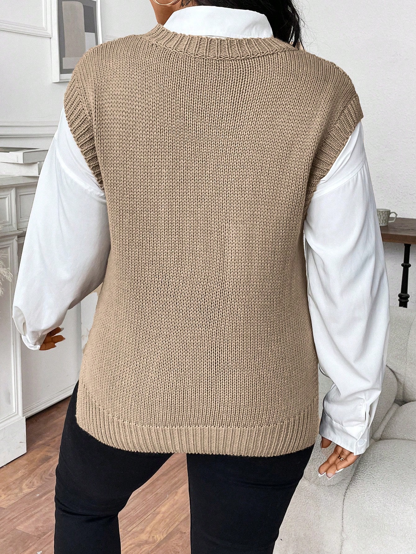 In Casual Plus Size Sweater Vests