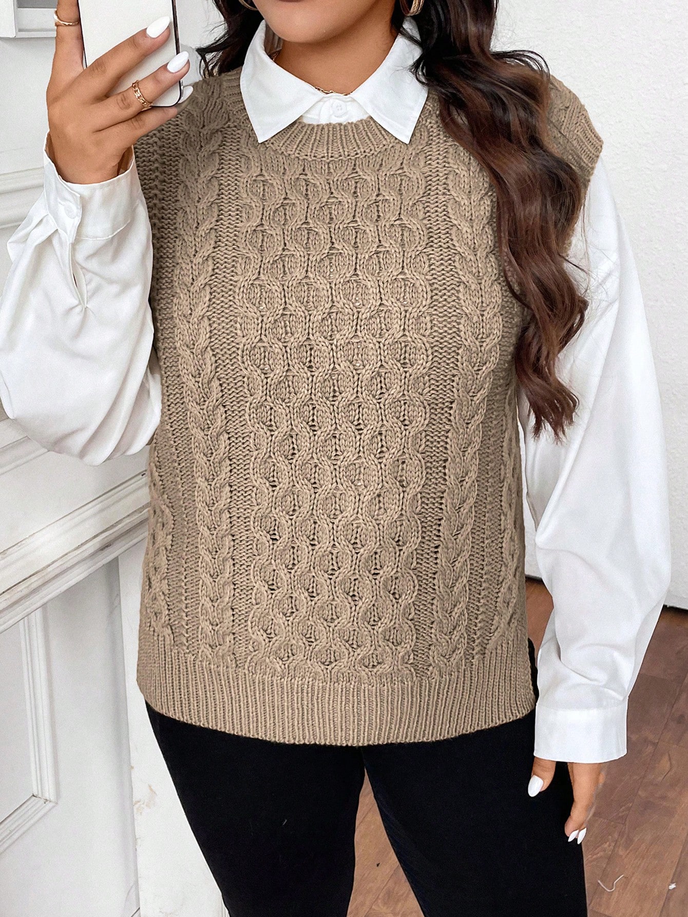 In Casual Plus Size Sweater Vests