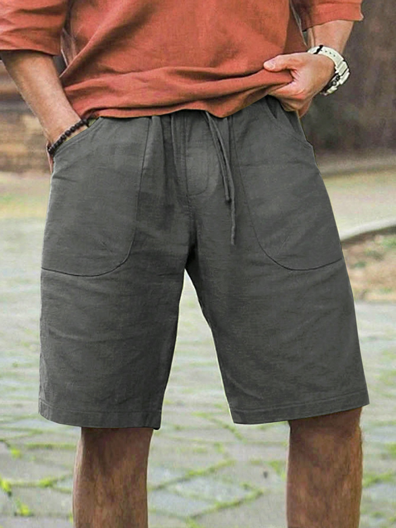 Men Linen Shorts