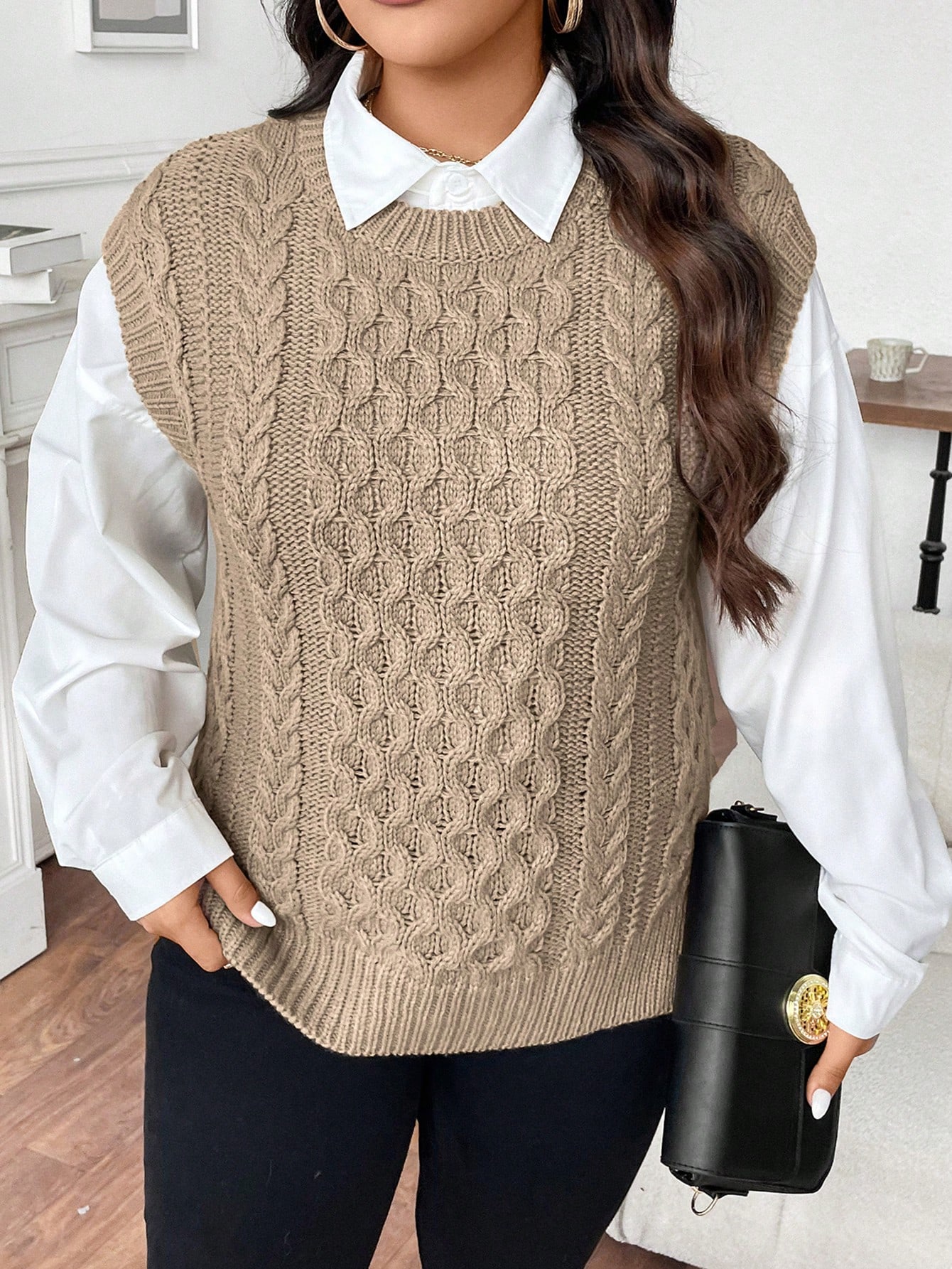 In Casual Plus Size Sweater Vests