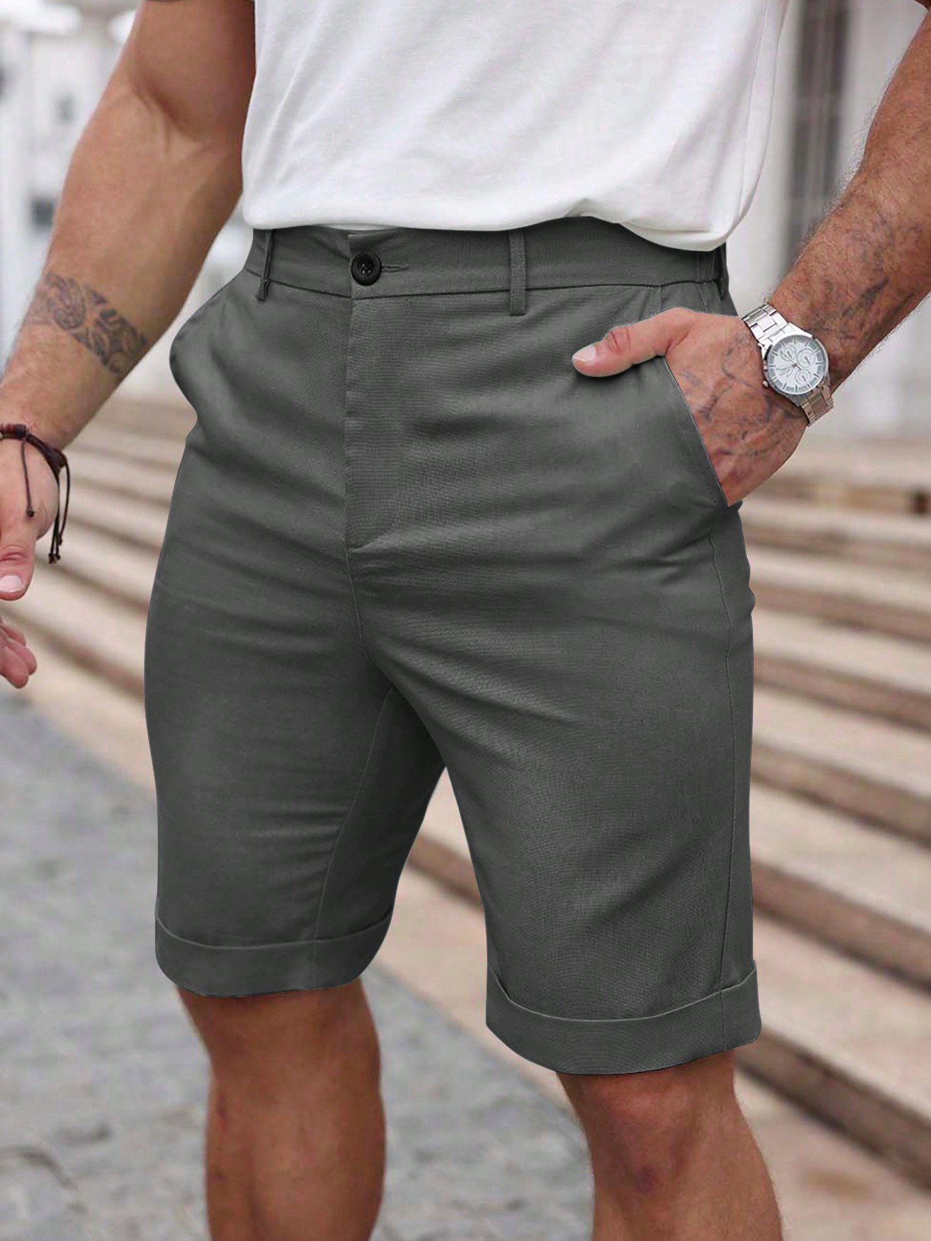 Men Linen Shorts