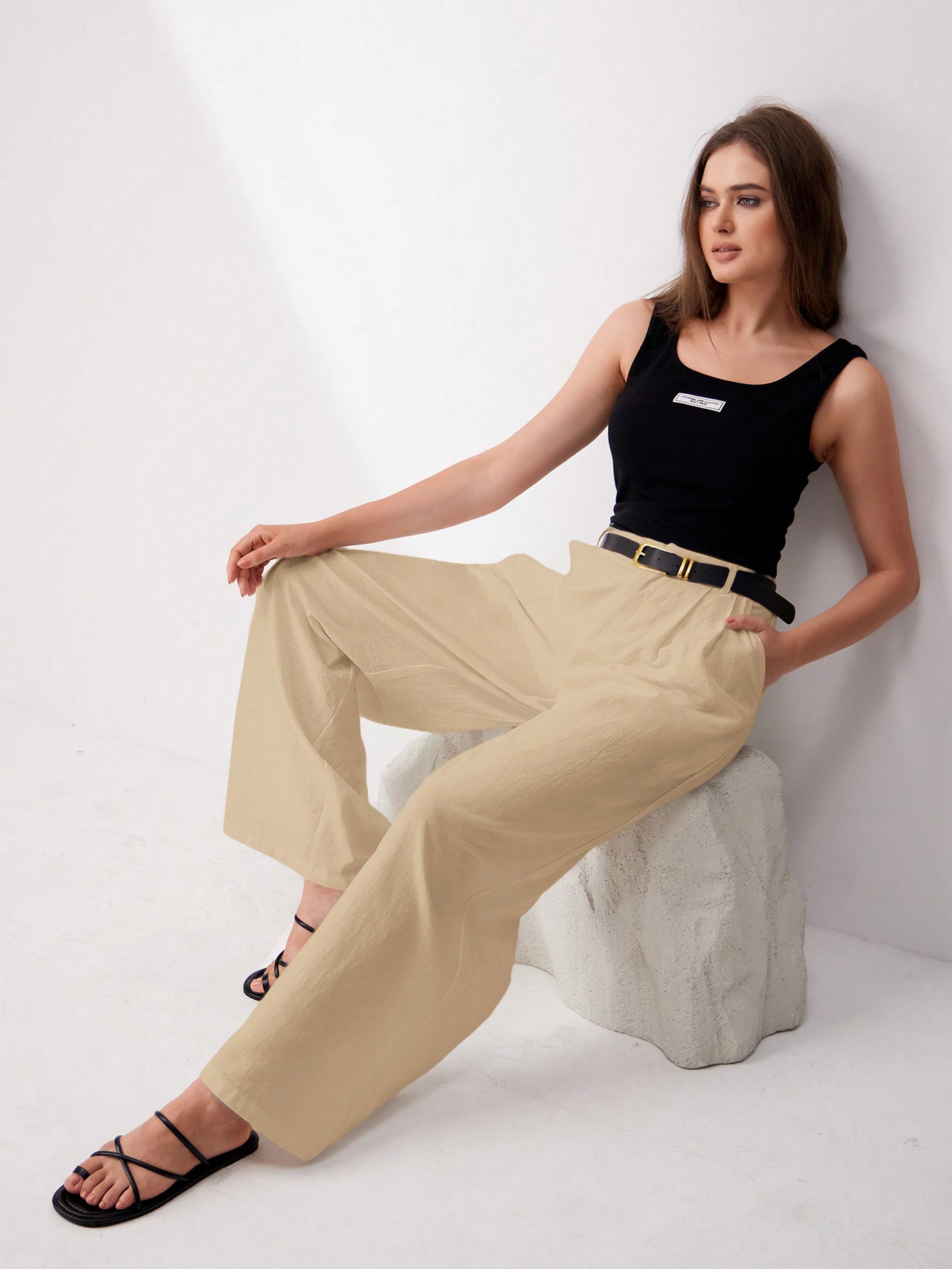 In Beige Women Pants