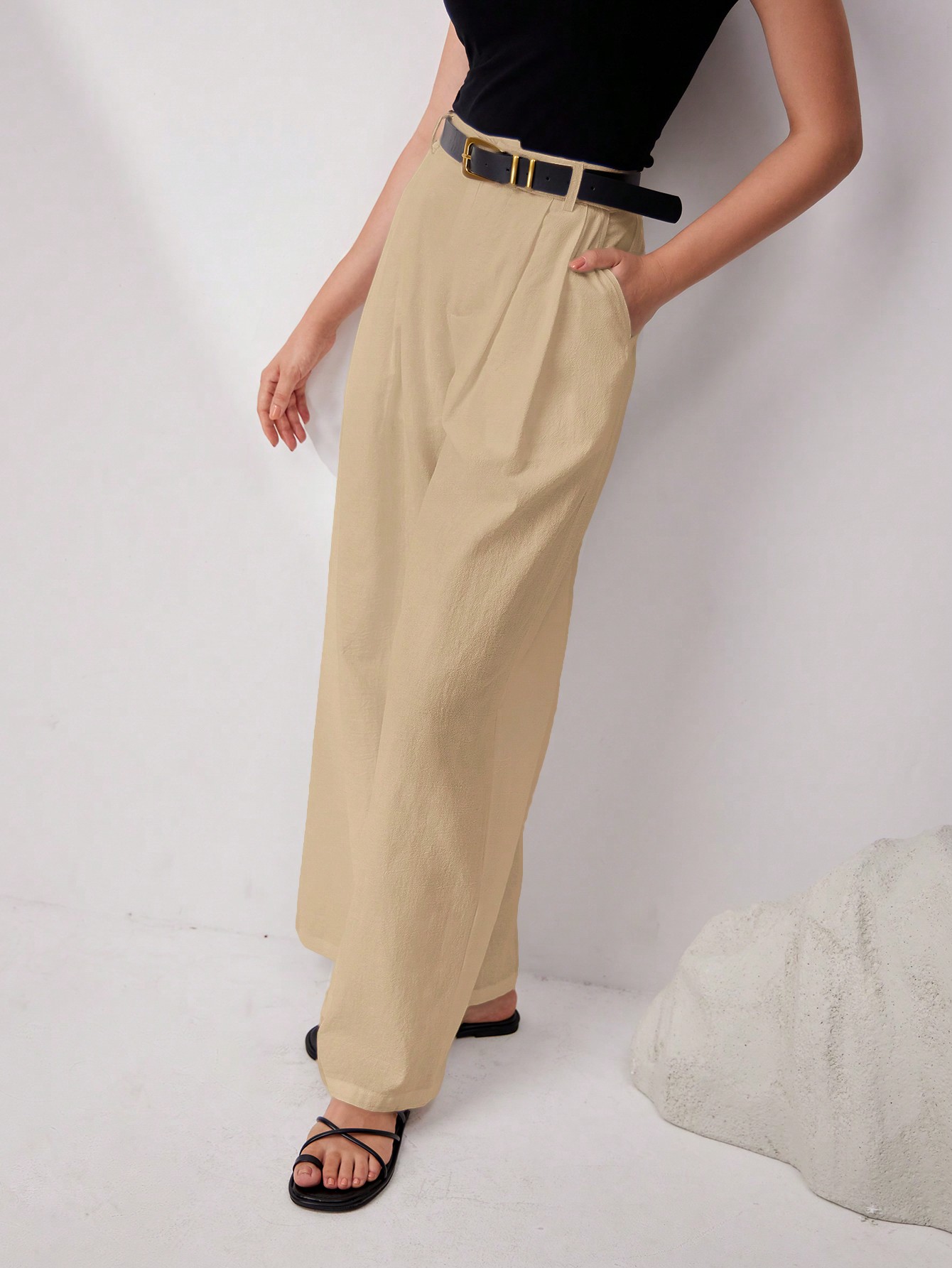 In Beige Women Pants