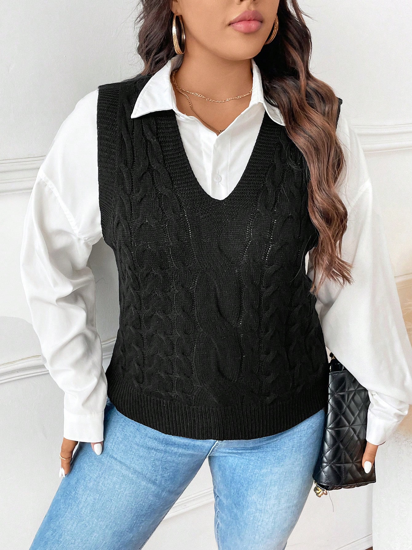 In Casual Plus Size Sweater Vests