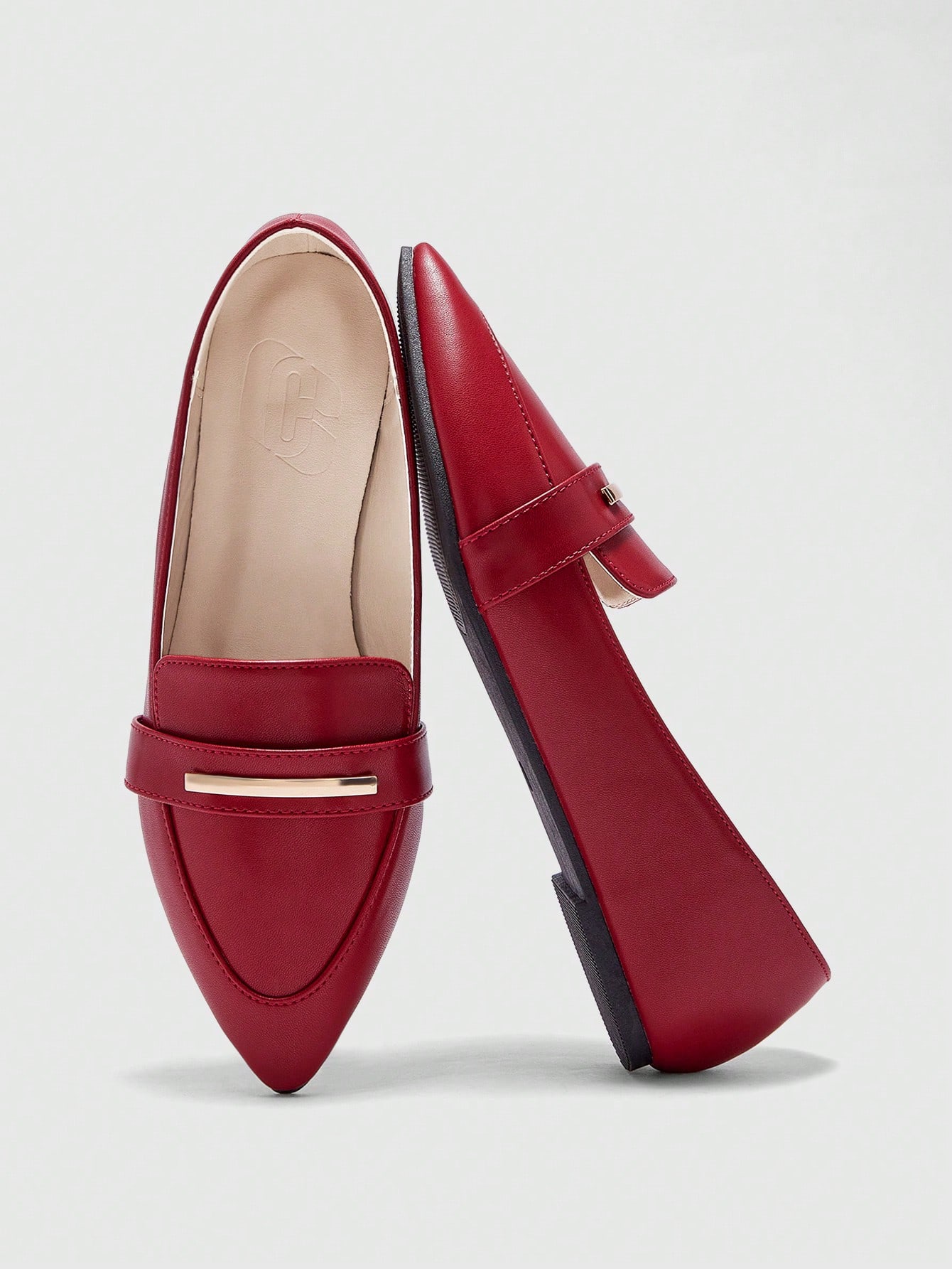 In Burgundy Women Flats