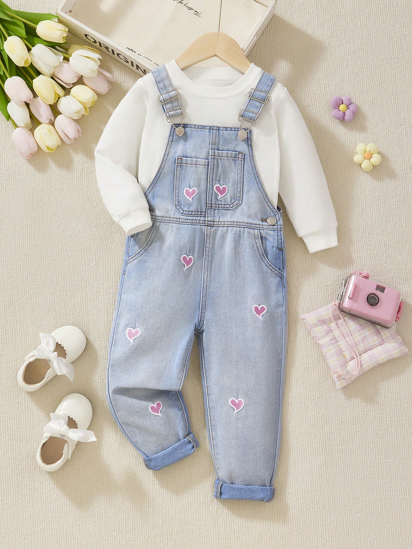 Young Girls Denim Overalls & Jumpsuits