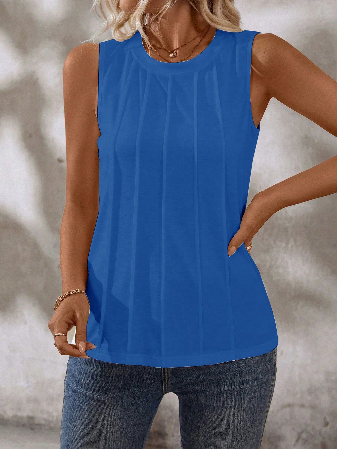 In Blue Women Tank Tops & Camis