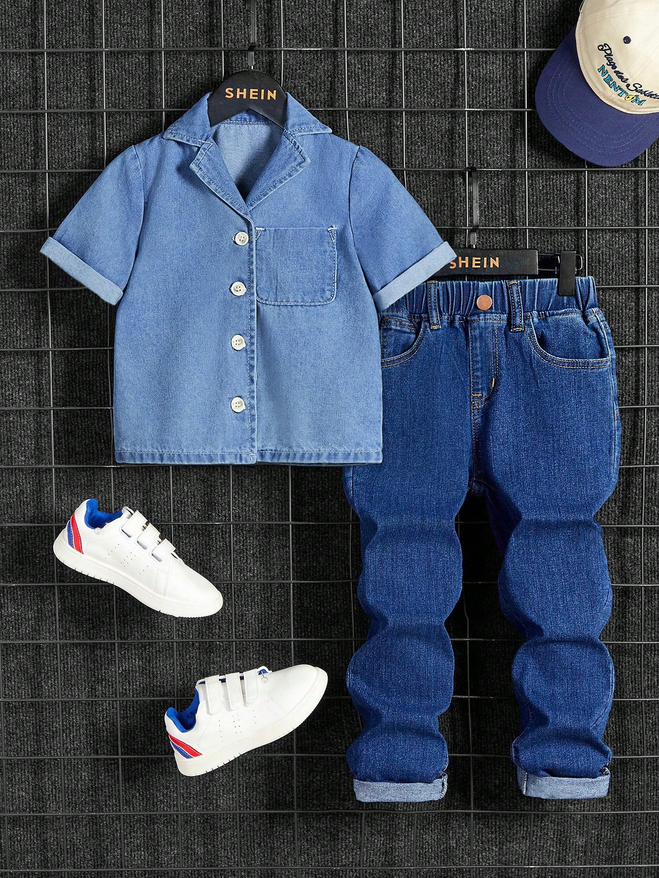 Young Boys Denim Two-piece Outfits