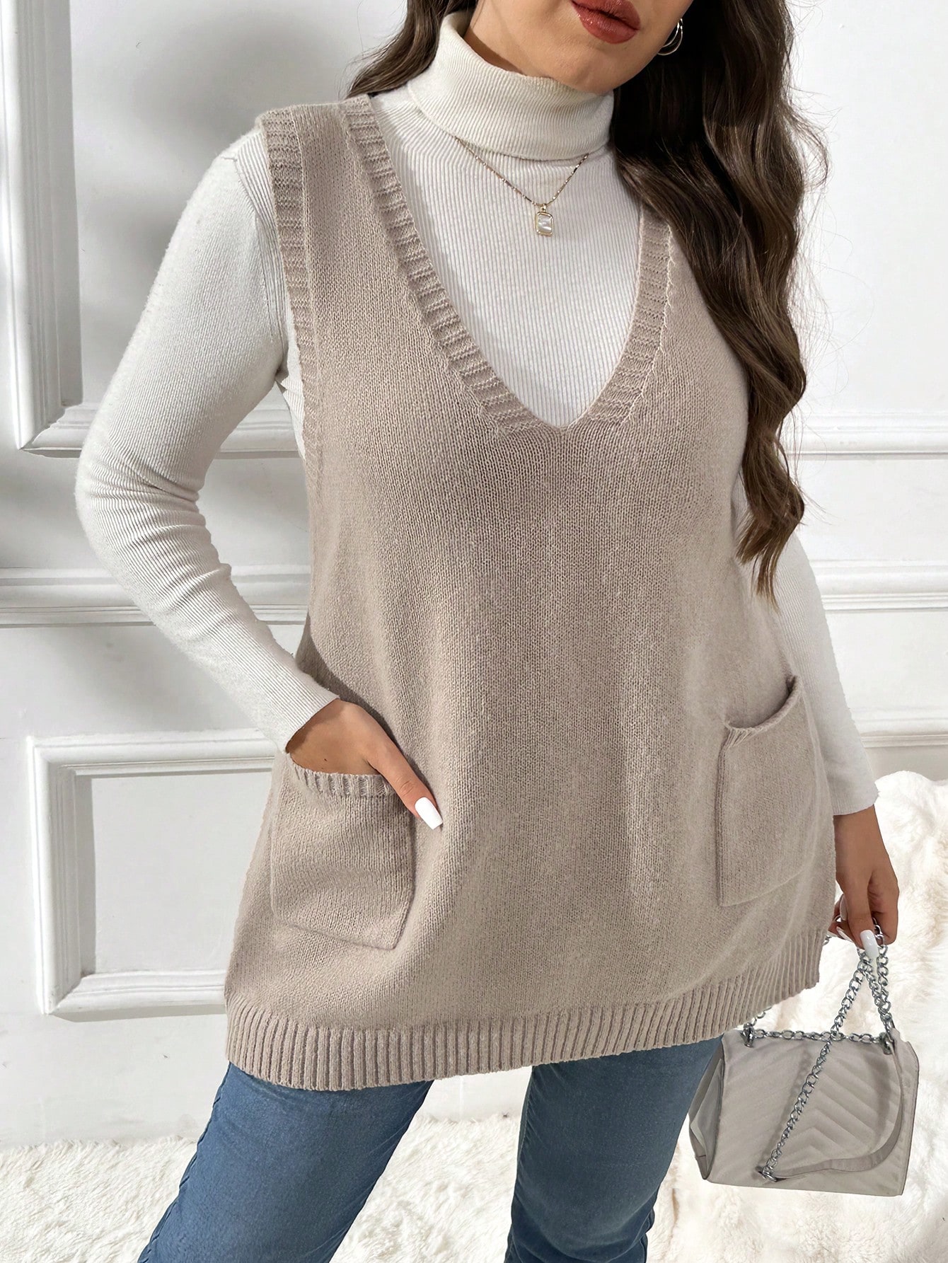 In Casual Plus Size Sweater Vests