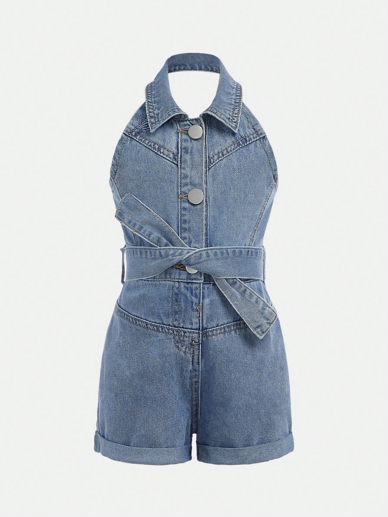 Young Girls Denim Overalls & Jumpsuits