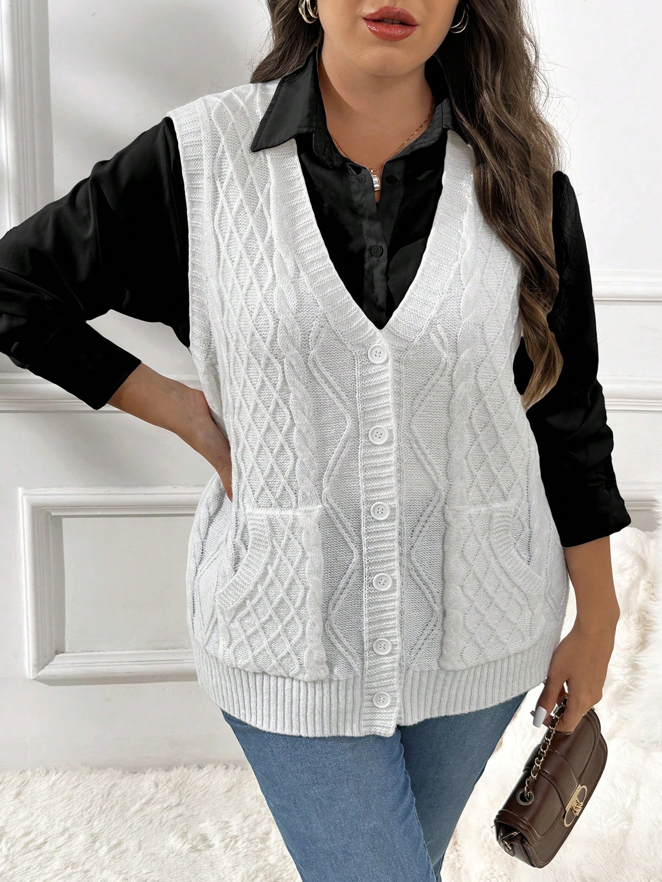 In Casual Plus Size Sweater Vests