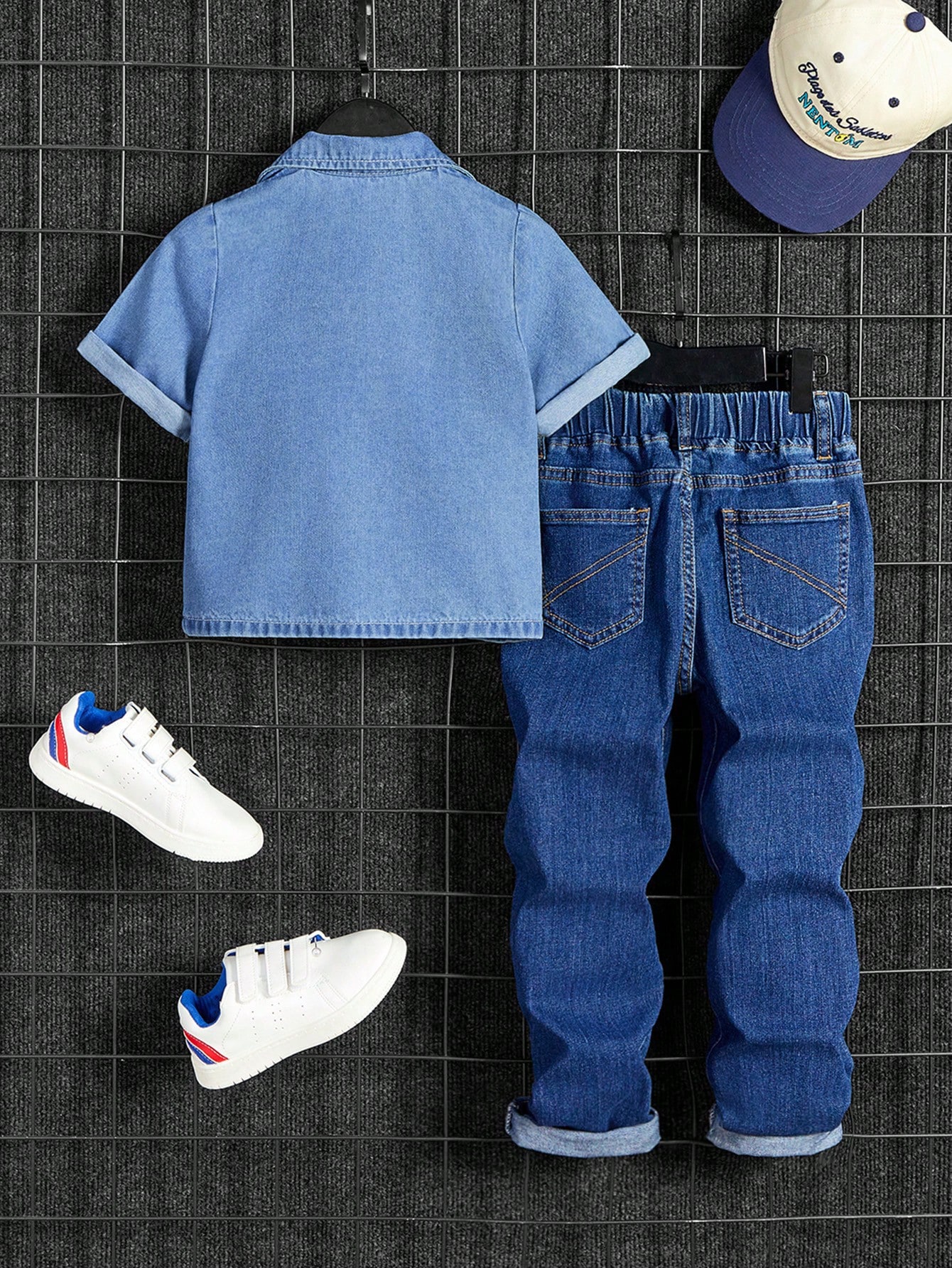 Young Boys Denim Two-piece Outfits