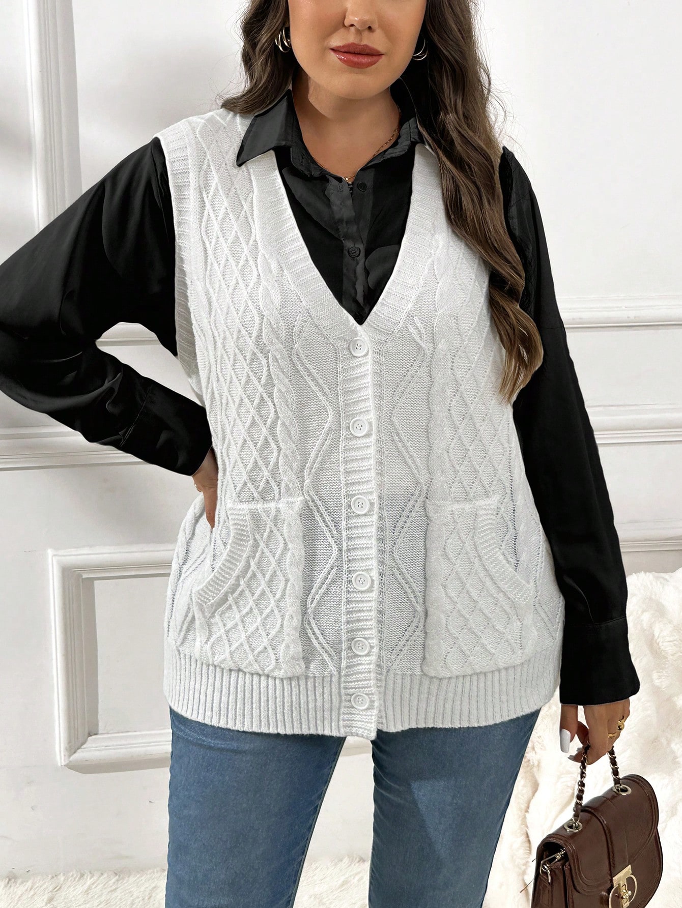 In Casual Plus Size Sweater Vests