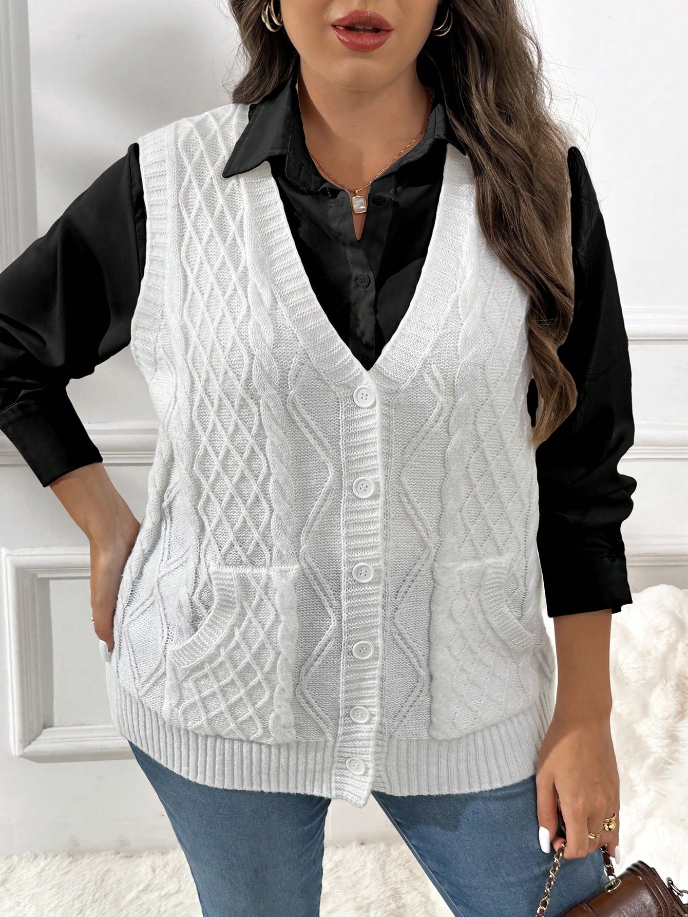 In Casual Plus Size Sweater Vests