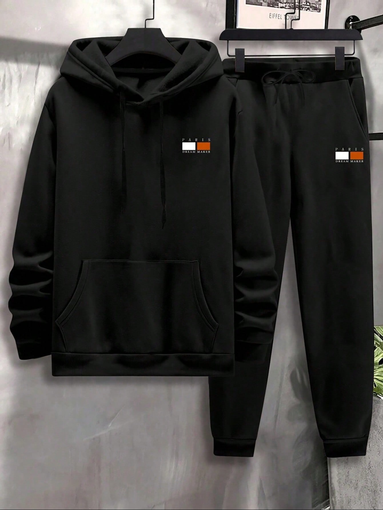 Men Plus Size Hoodie & Sweatshirt Co-ords