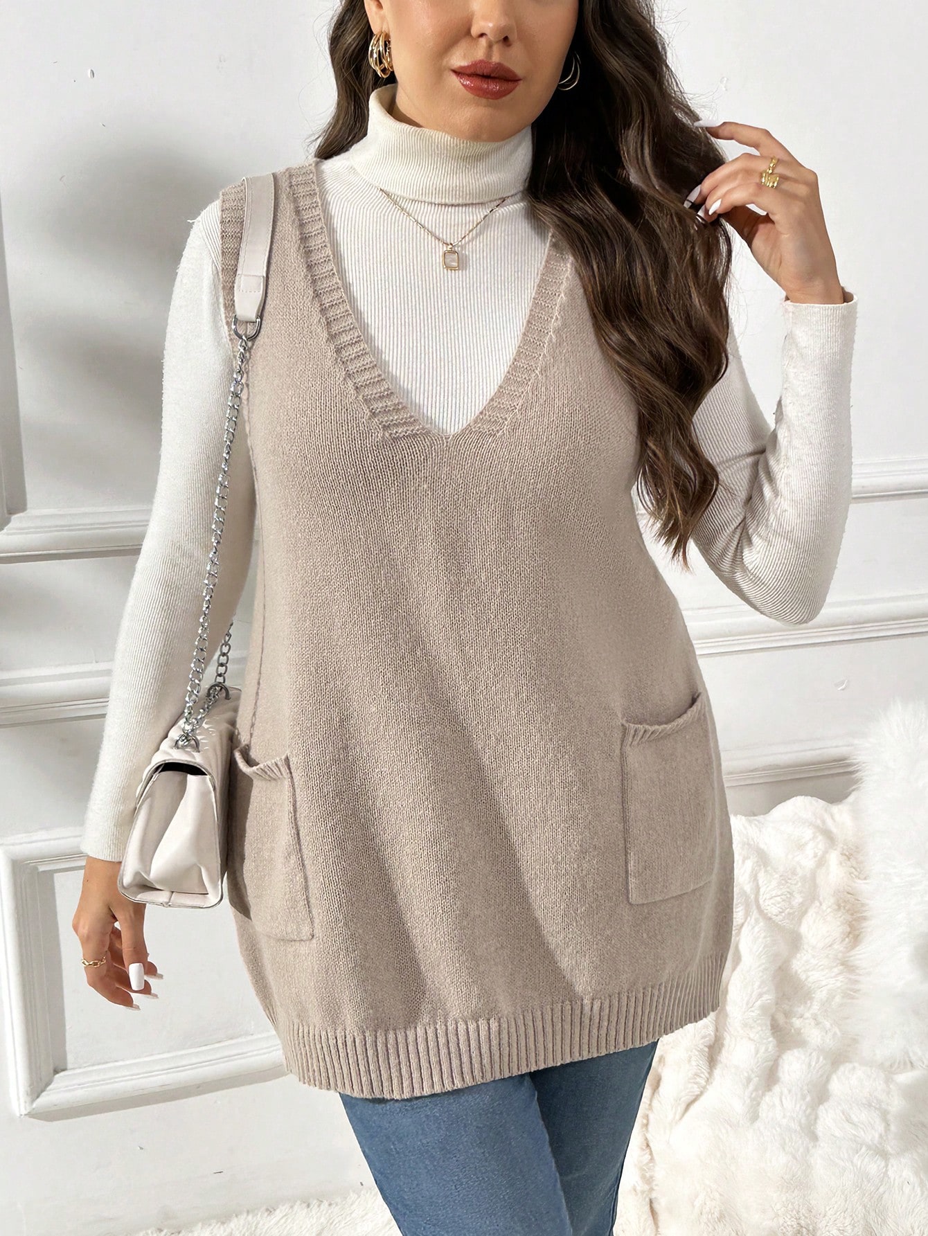 In Casual Plus Size Sweater Vests