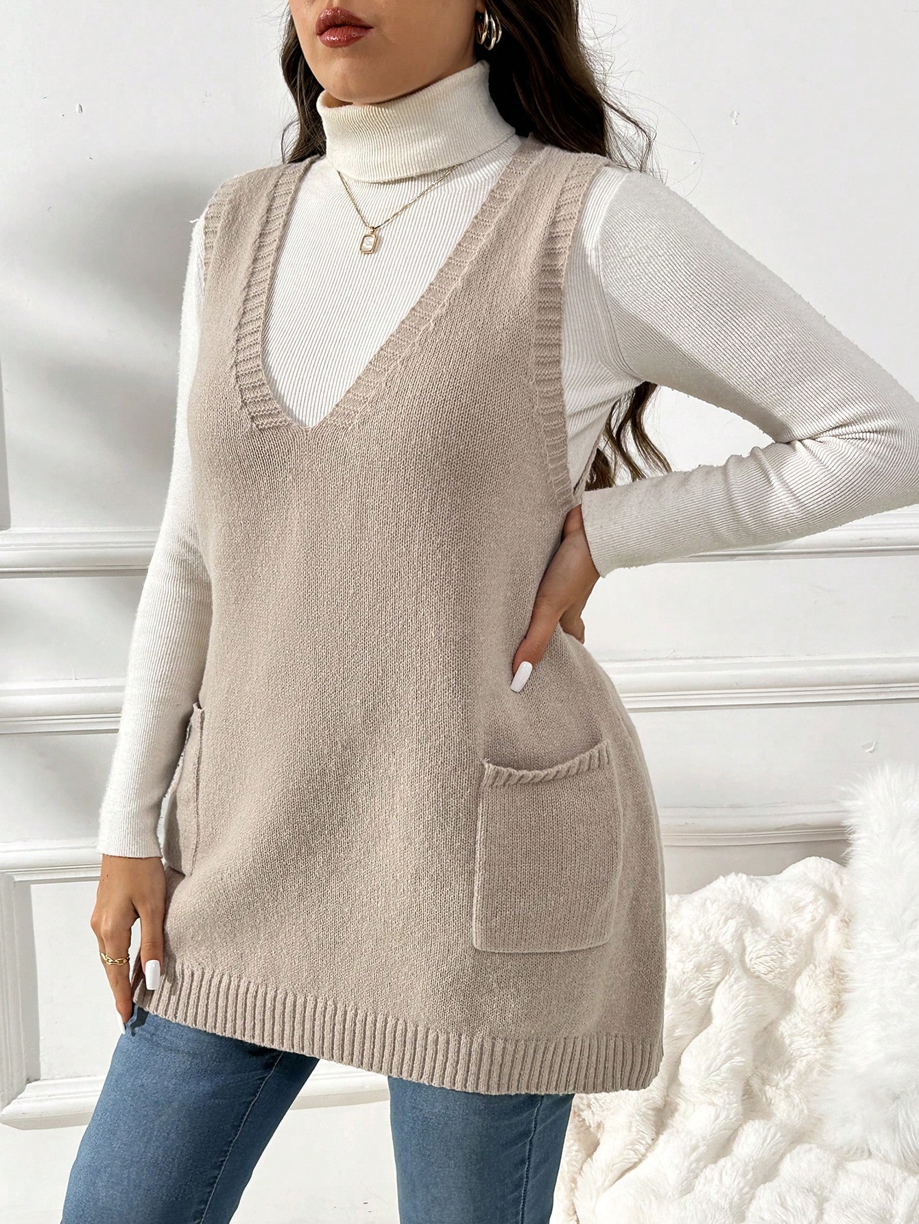 In Casual Plus Size Sweater Vests