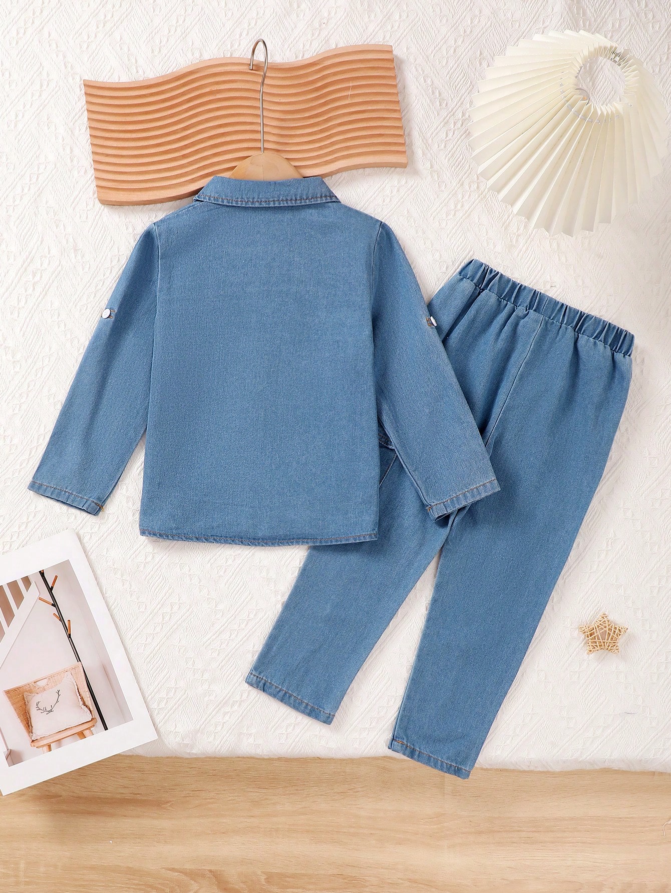 Young Boys Denim Two-piece Outfits