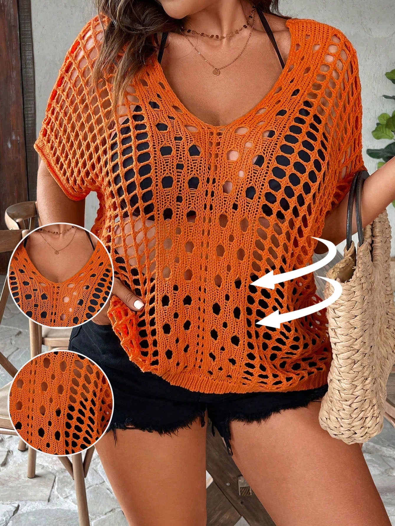 In Casual Plus Size Knit Tops