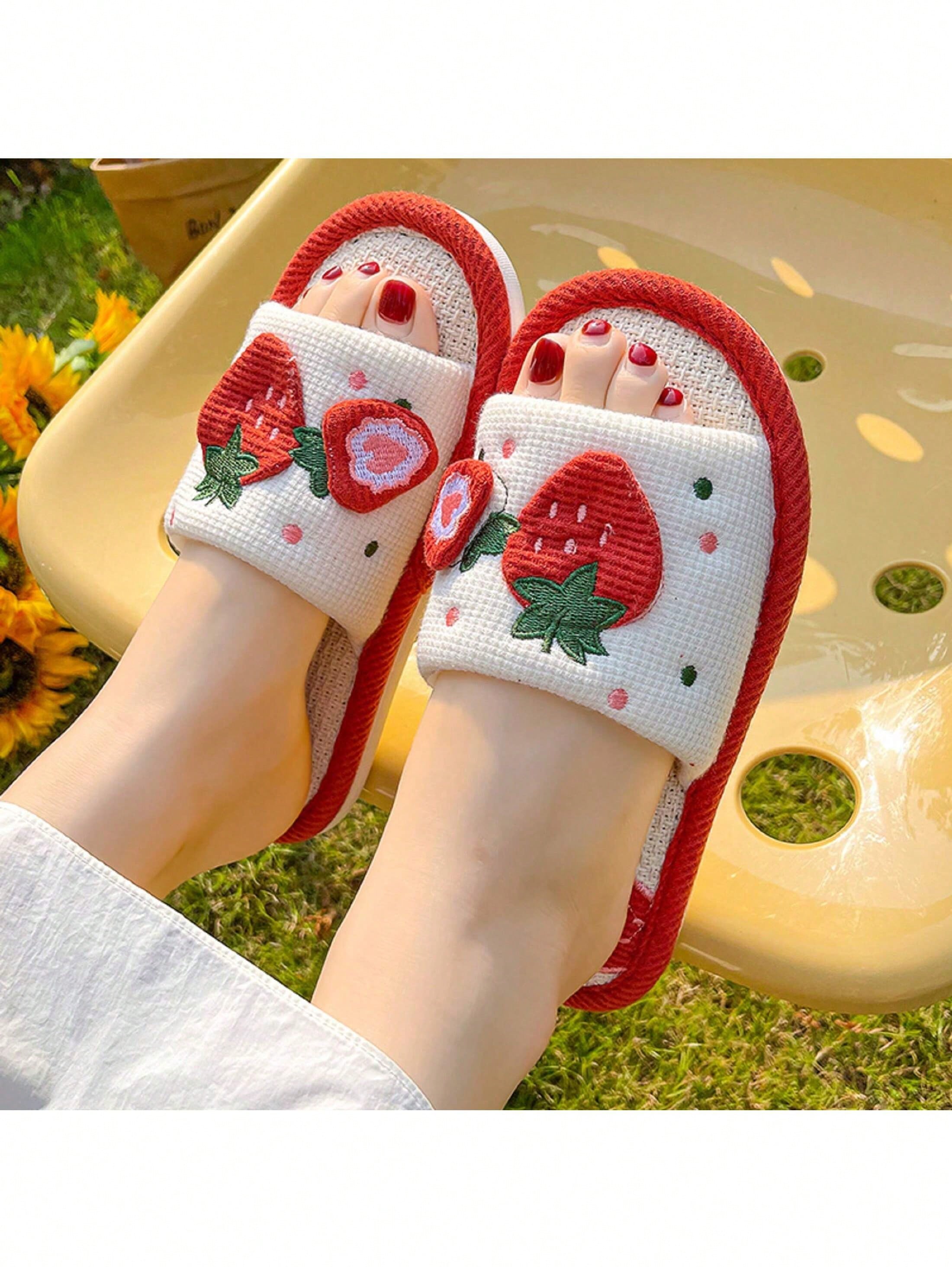 In Red Women Home Slippers