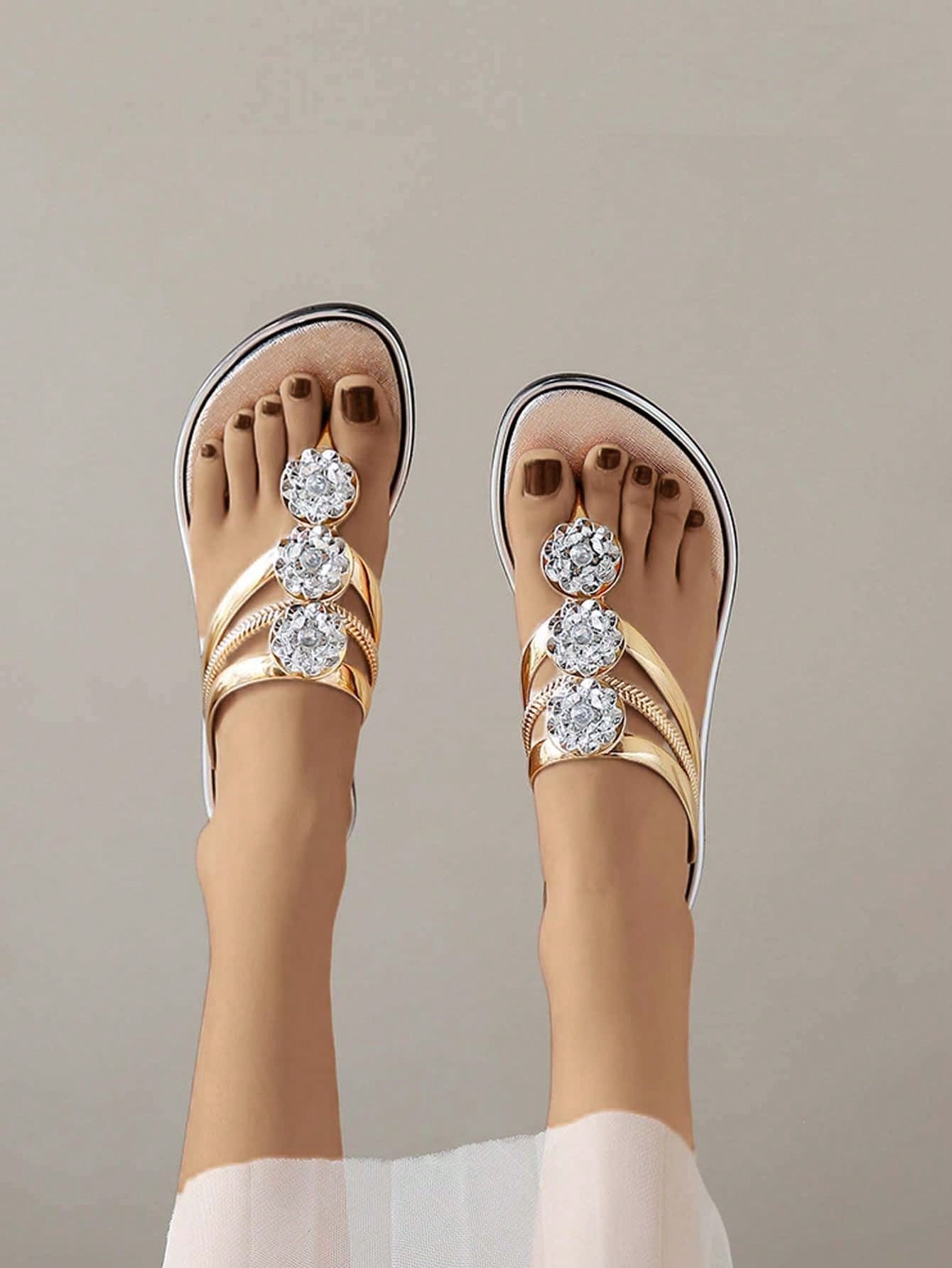 In Gold Women Slippers