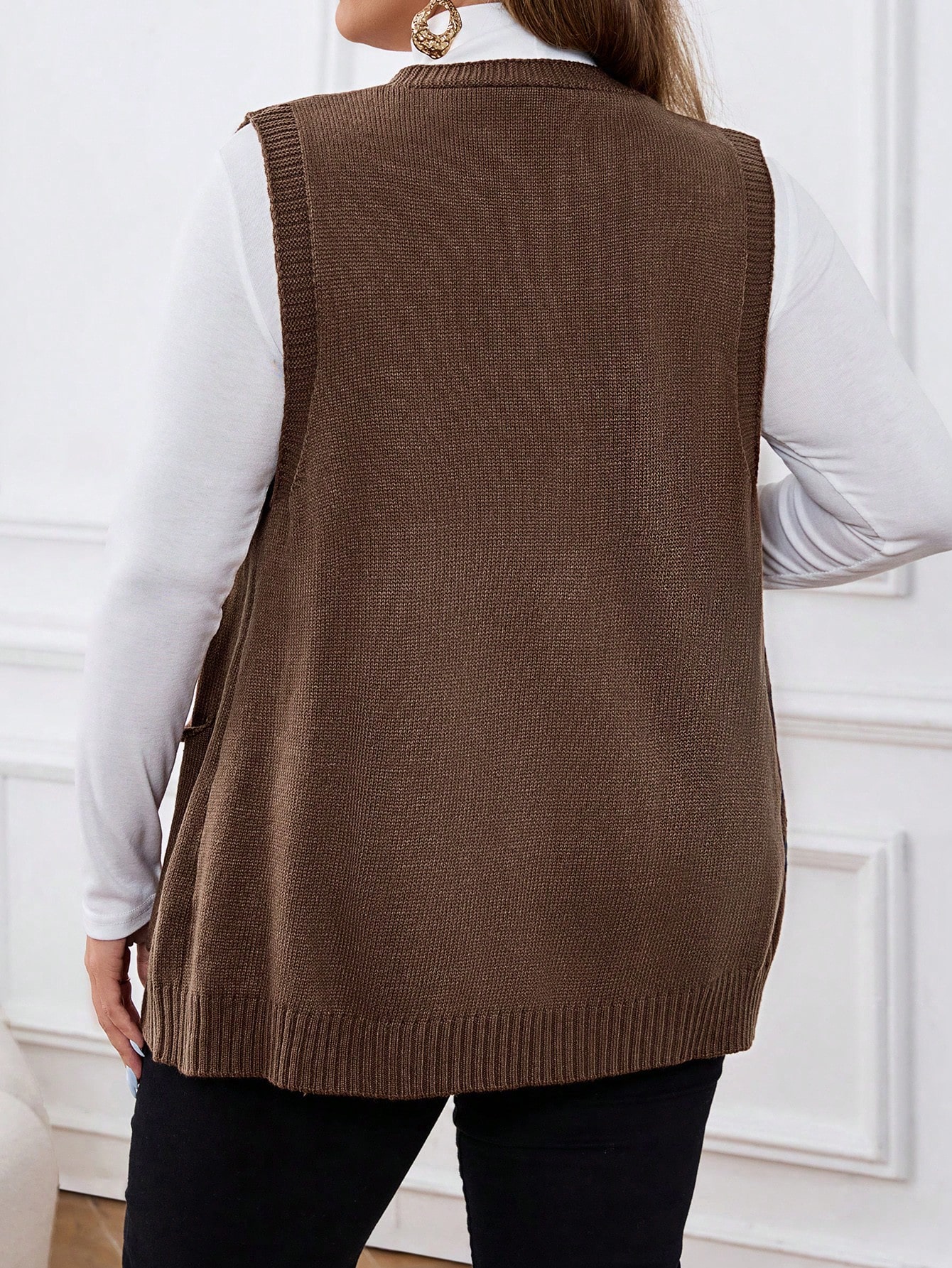 In Casual Plus Size Sweater Vests