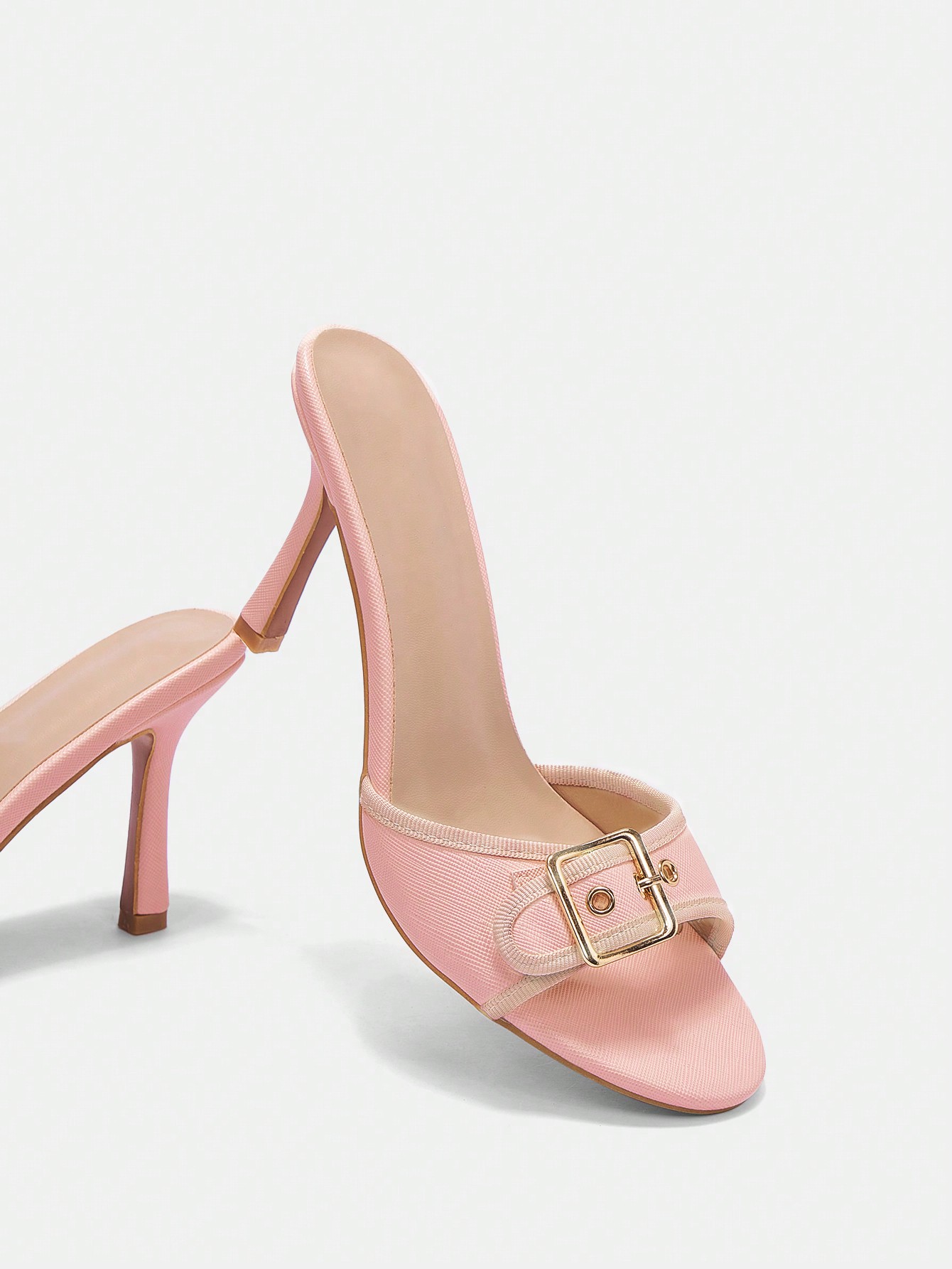 In Baby Pink Women Heeled Sandals