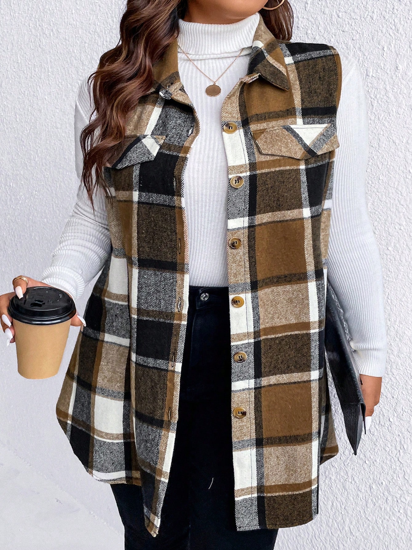 In Casual Plus Size Coats