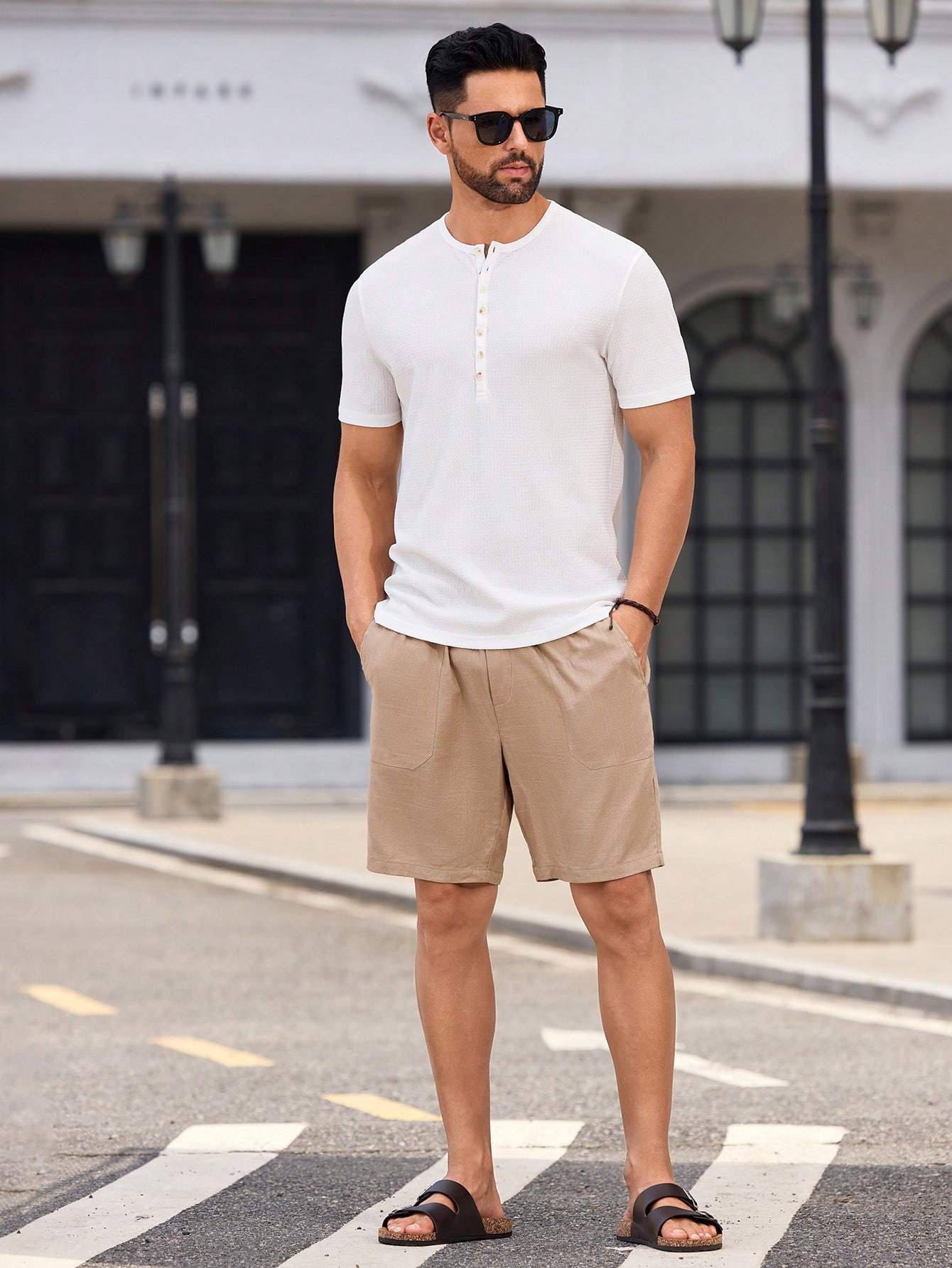 Men Linen Shorts