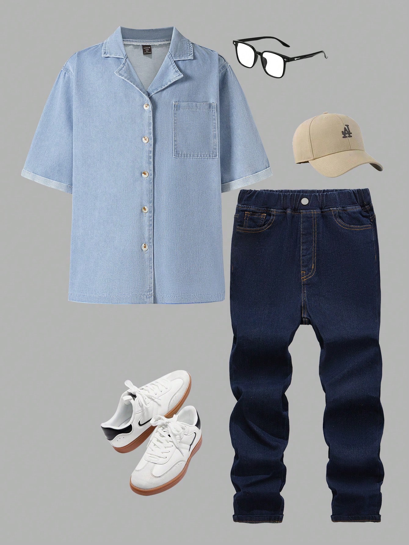 Tween Boys Denim Two-piece Outfits