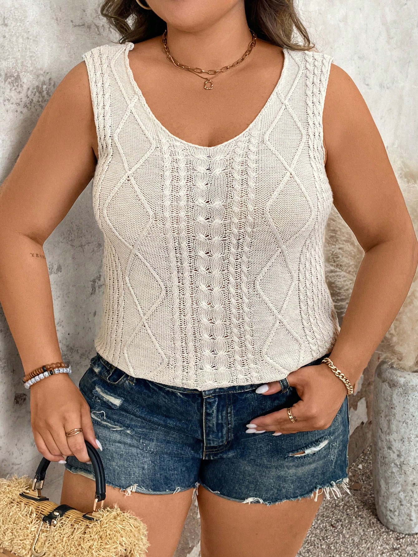 In Casual Plus Size Sweater Vests