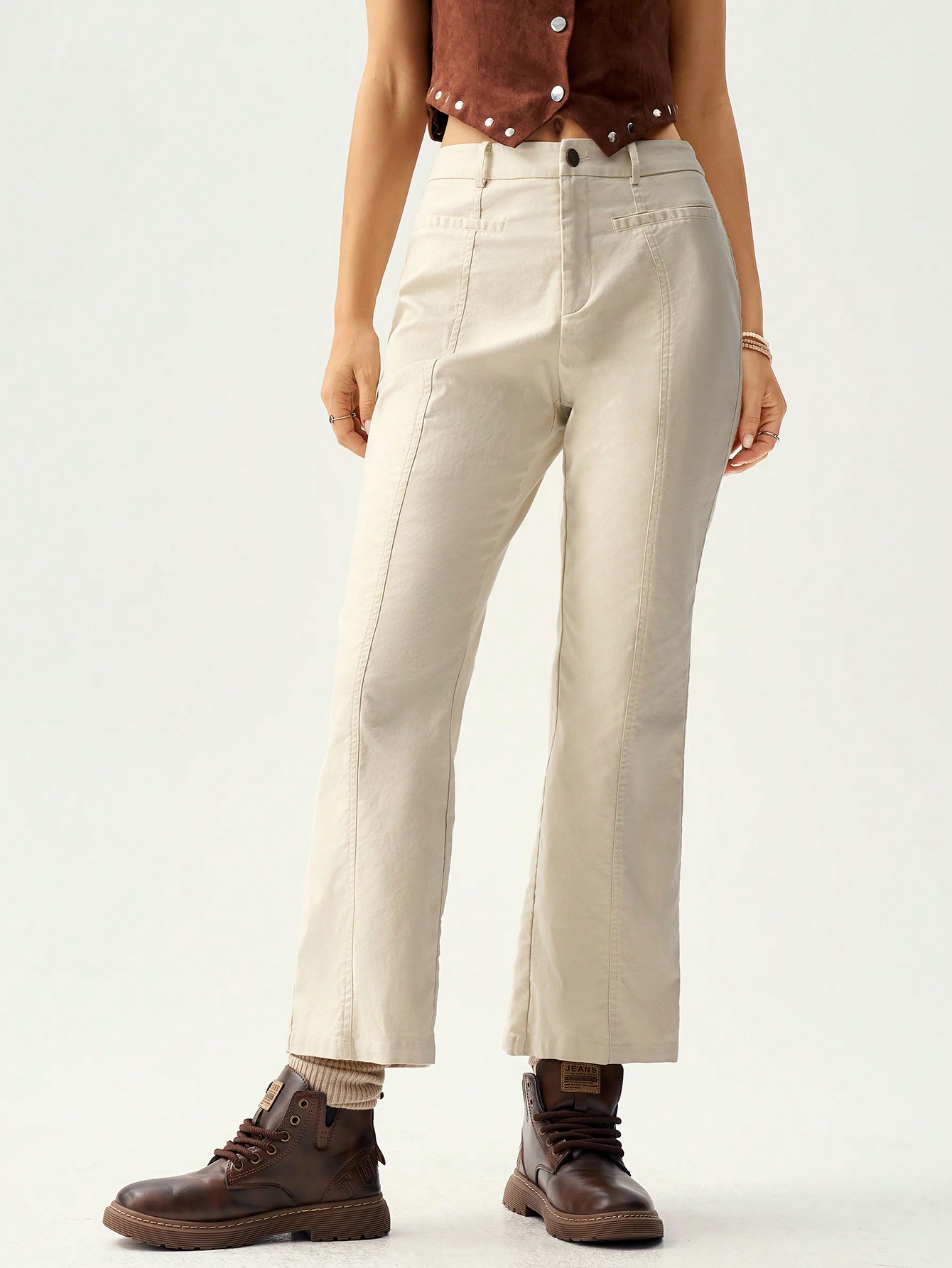 In Beige Women Pants