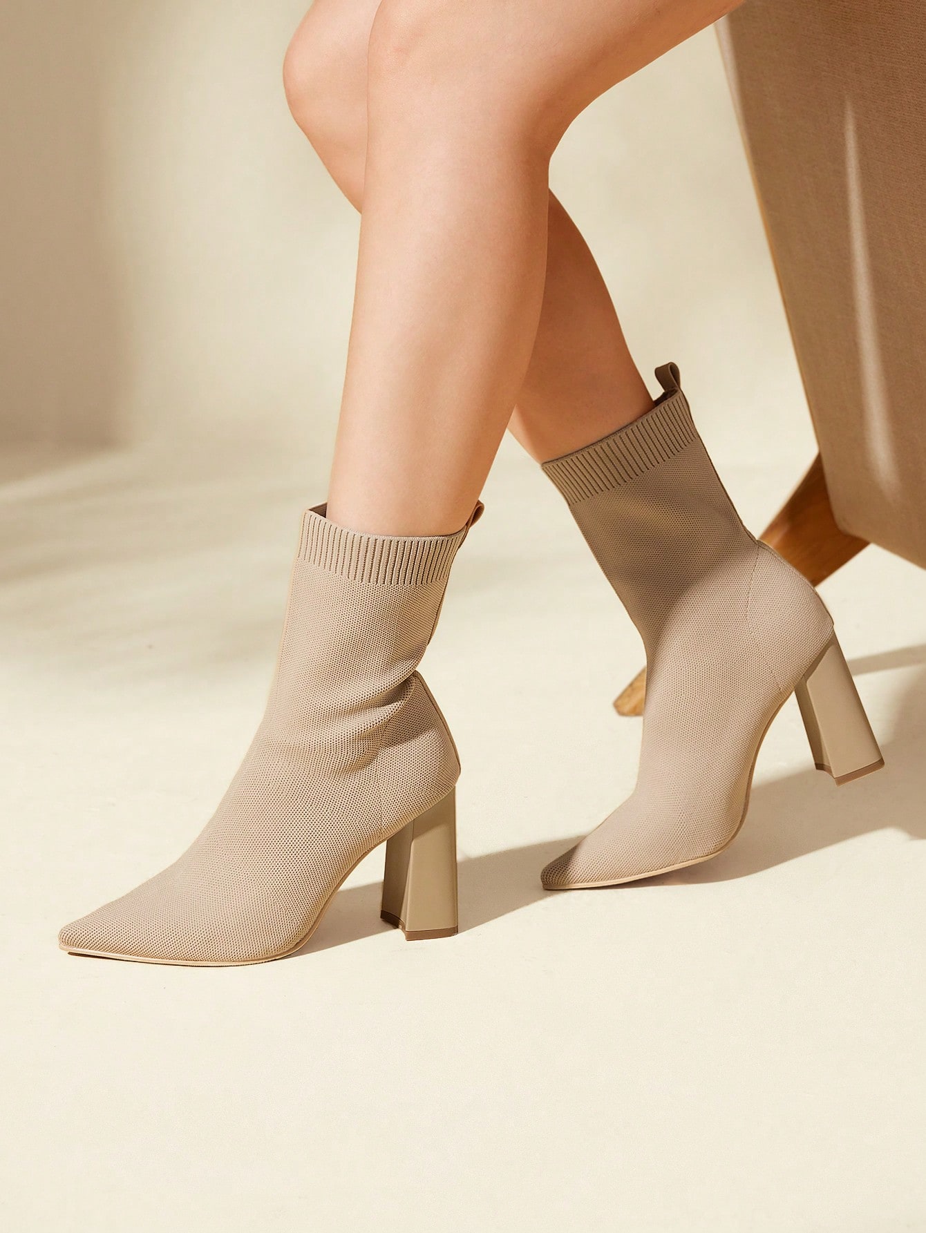 In Beige Women Fashion Boots