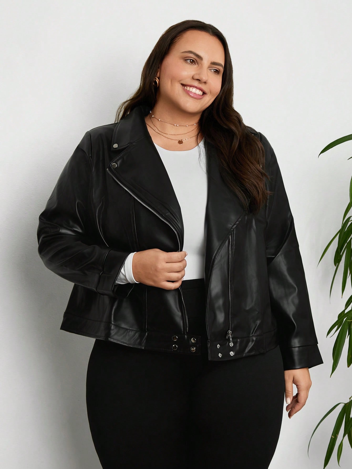 In Black Plus Size Jackets