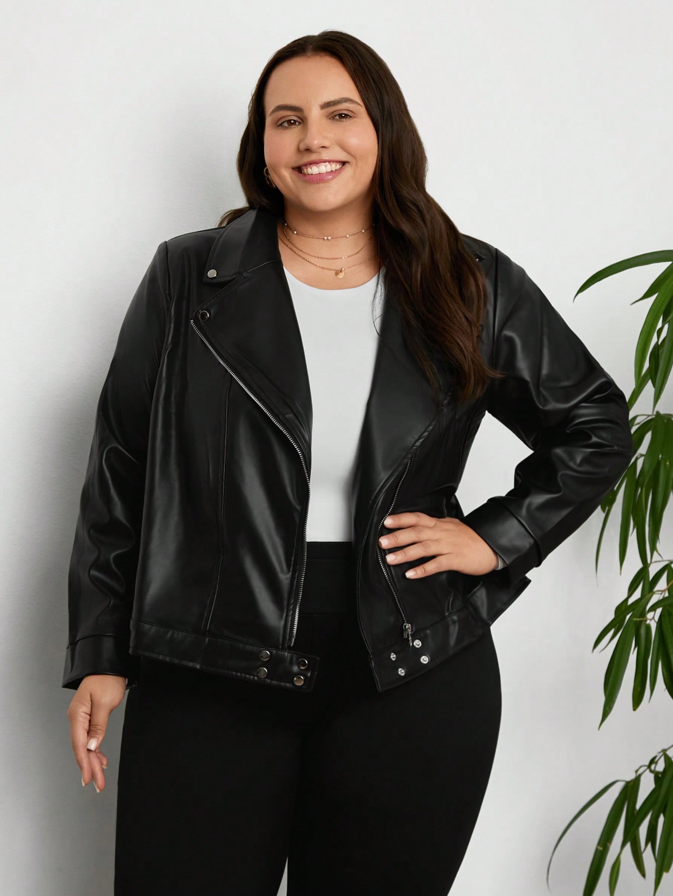 In Black Plus Size Jackets