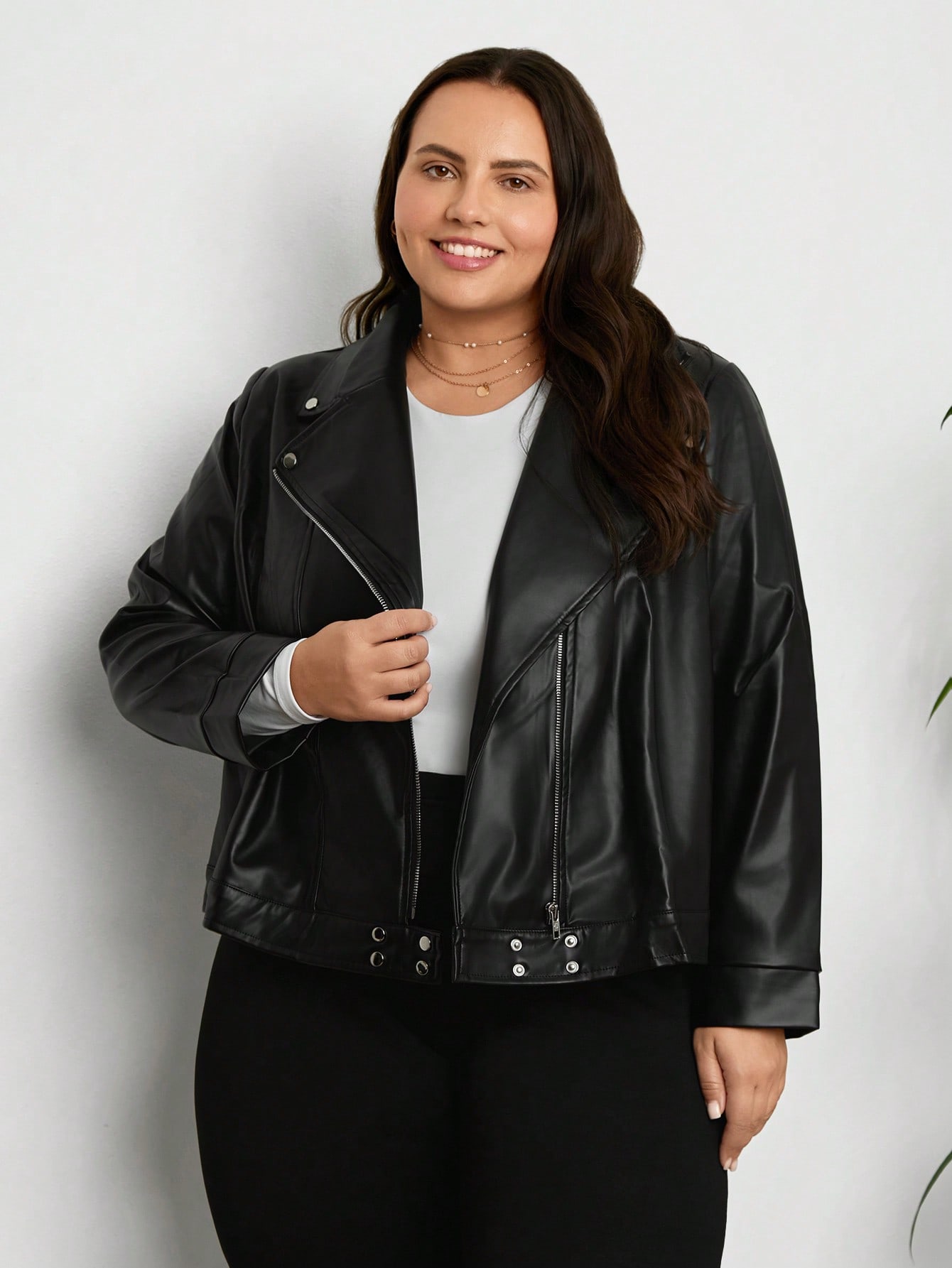 In Black Plus Size Jackets