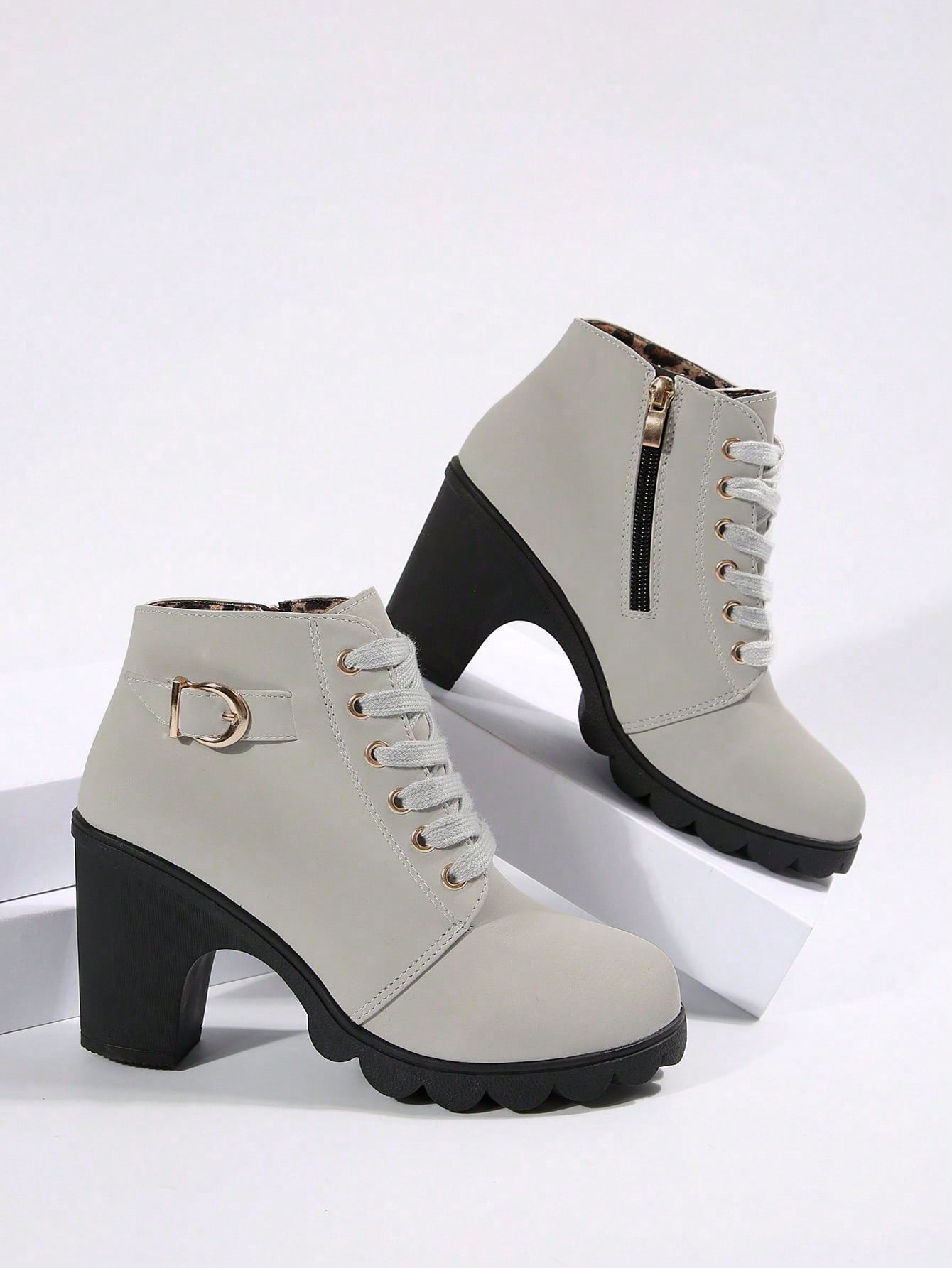 In Grey Women Fashion Boots