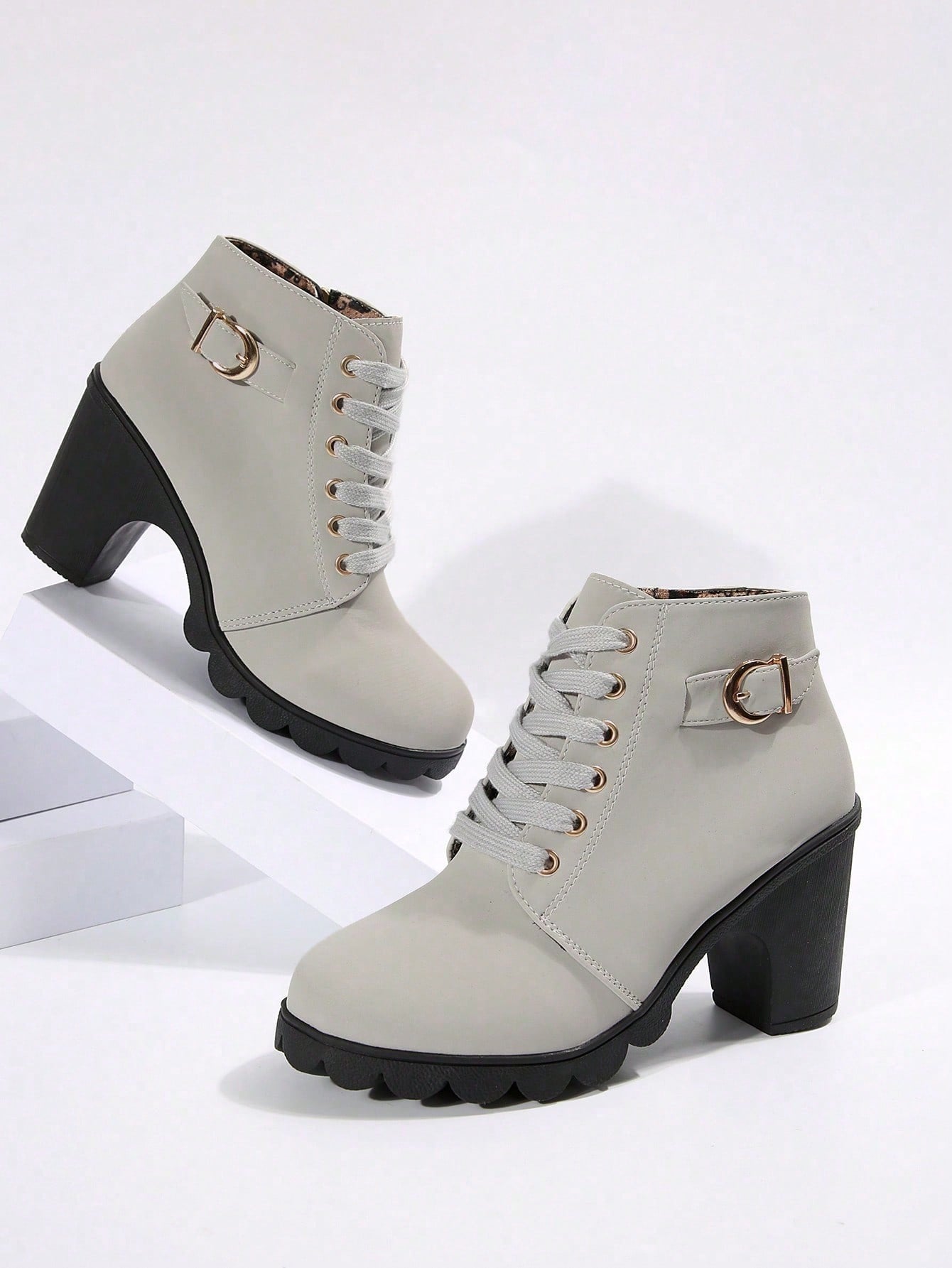 In Grey Women Fashion Boots