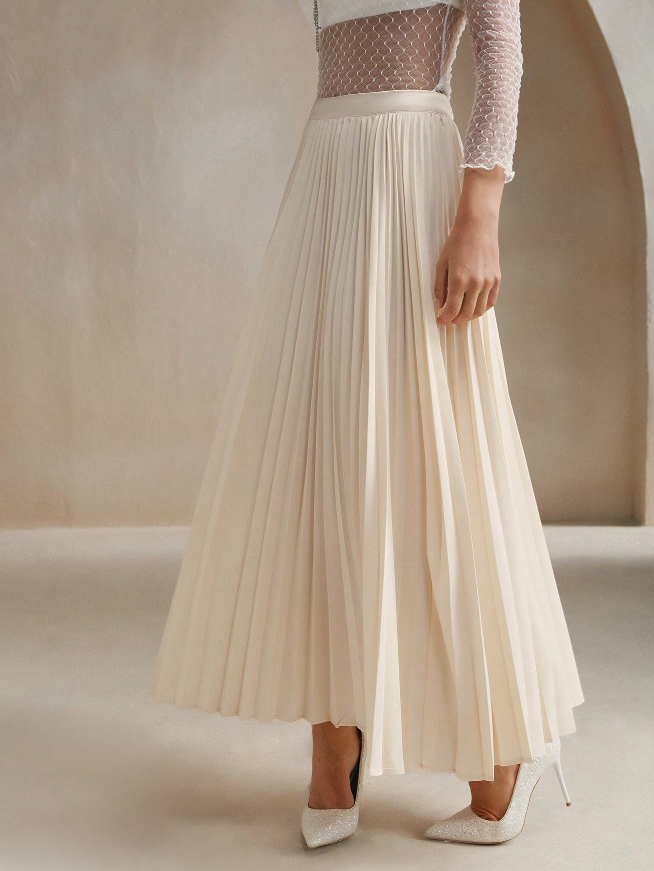 In Beige Women Skirts