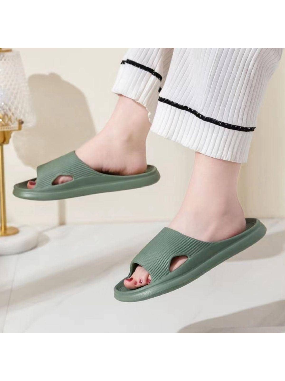 In Dark Green Women Shoes