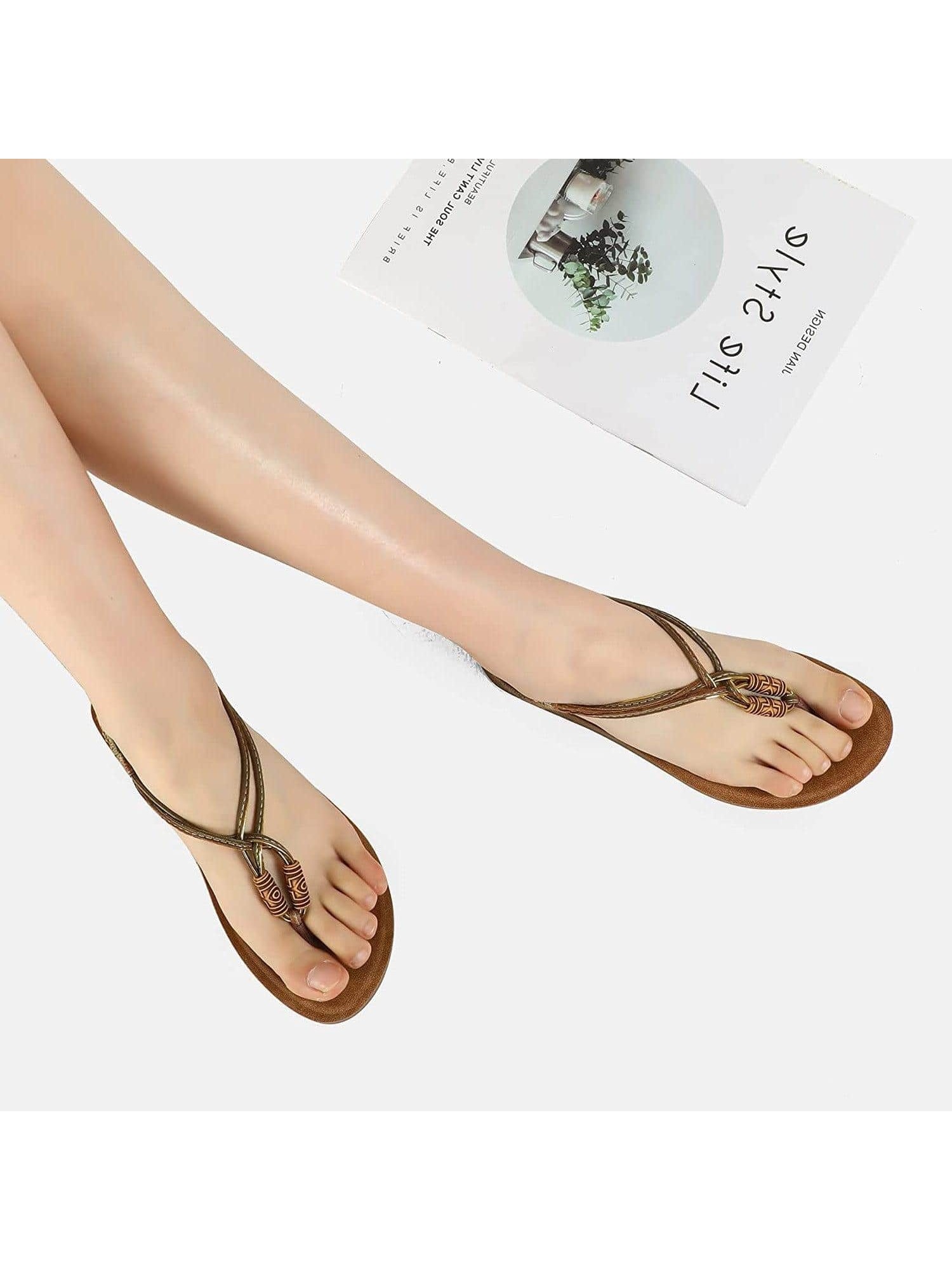 In Brown Women Flip-Flops