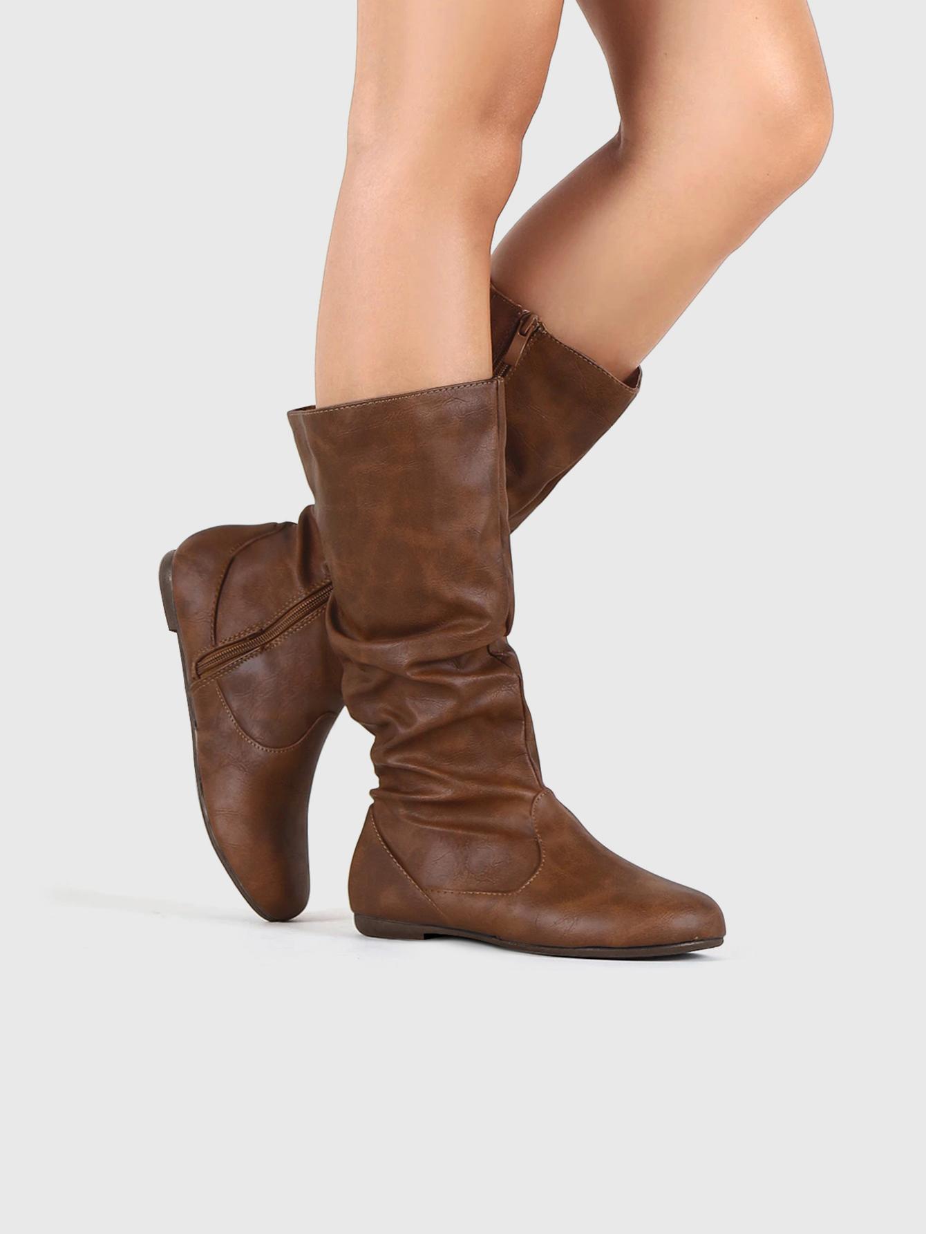 In Brown Women Mid-Calf Boots