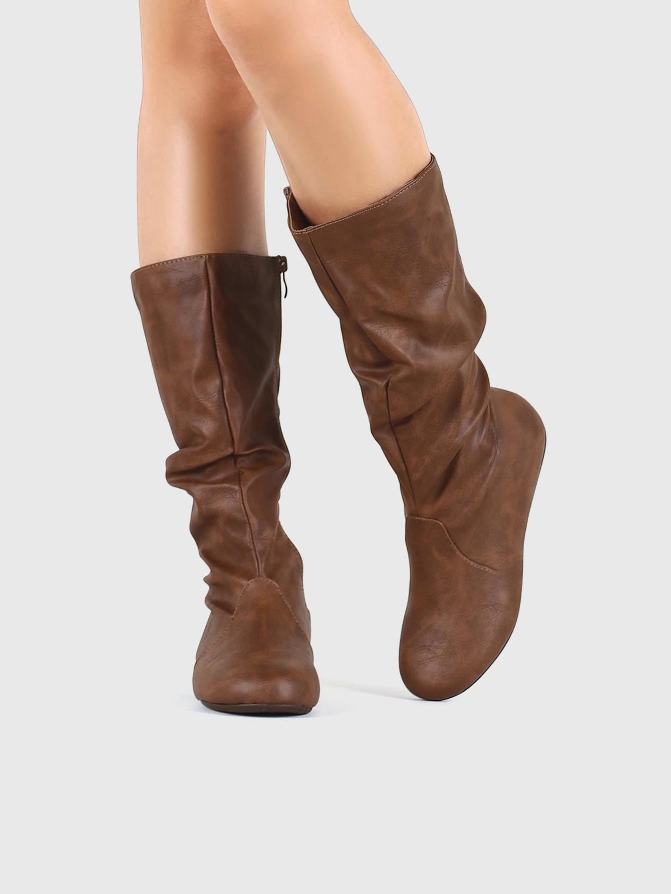 In Brown Women Mid-Calf Boots