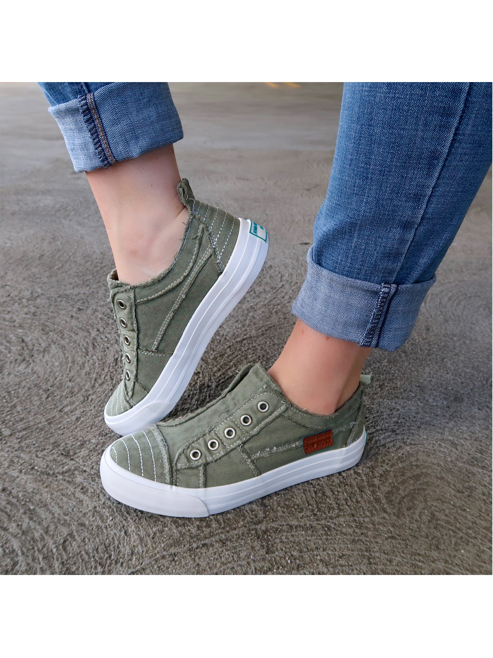 In Olive Green Women Shoes