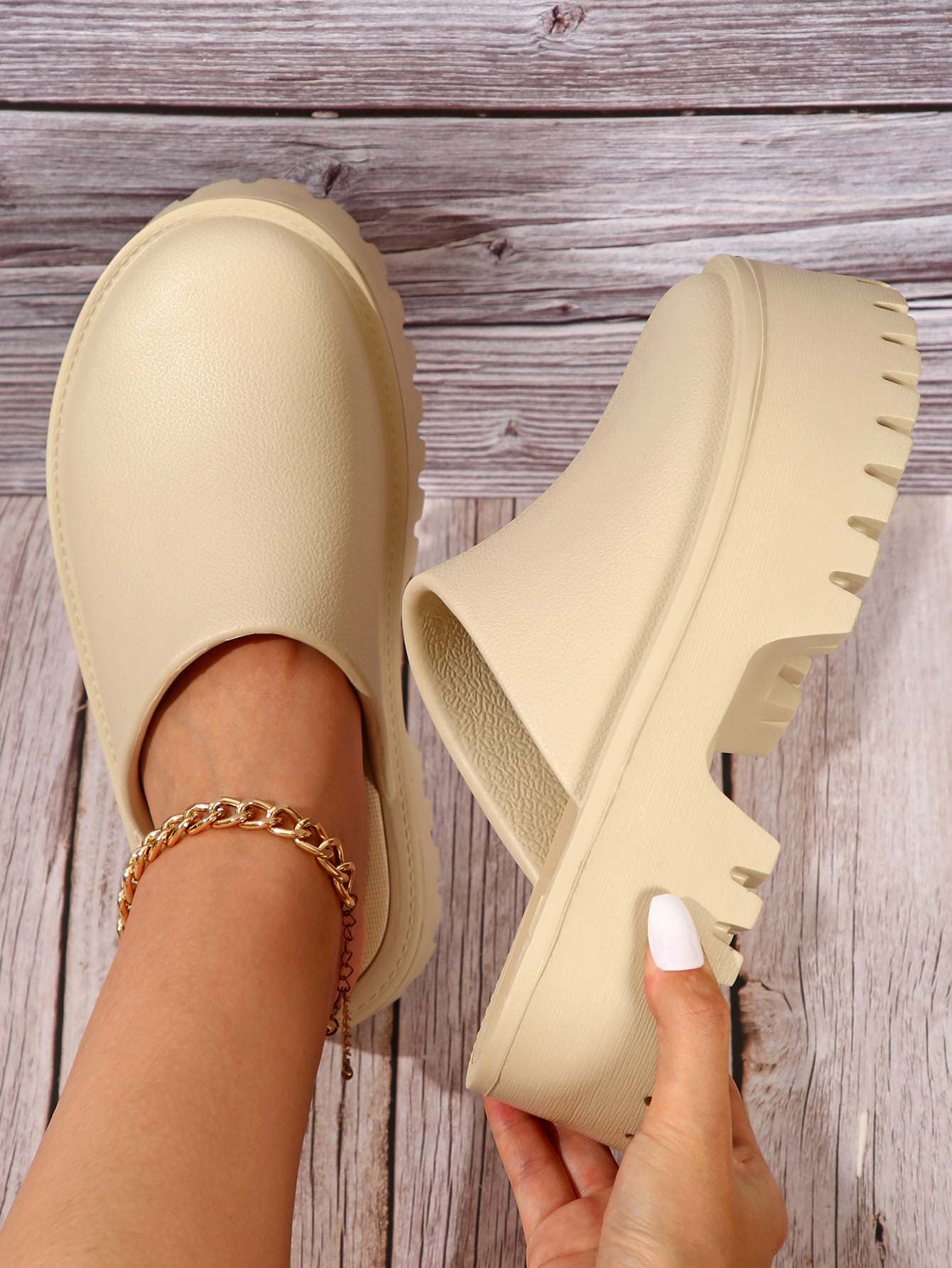 In Beige Women Platforms & Wedge Sandals