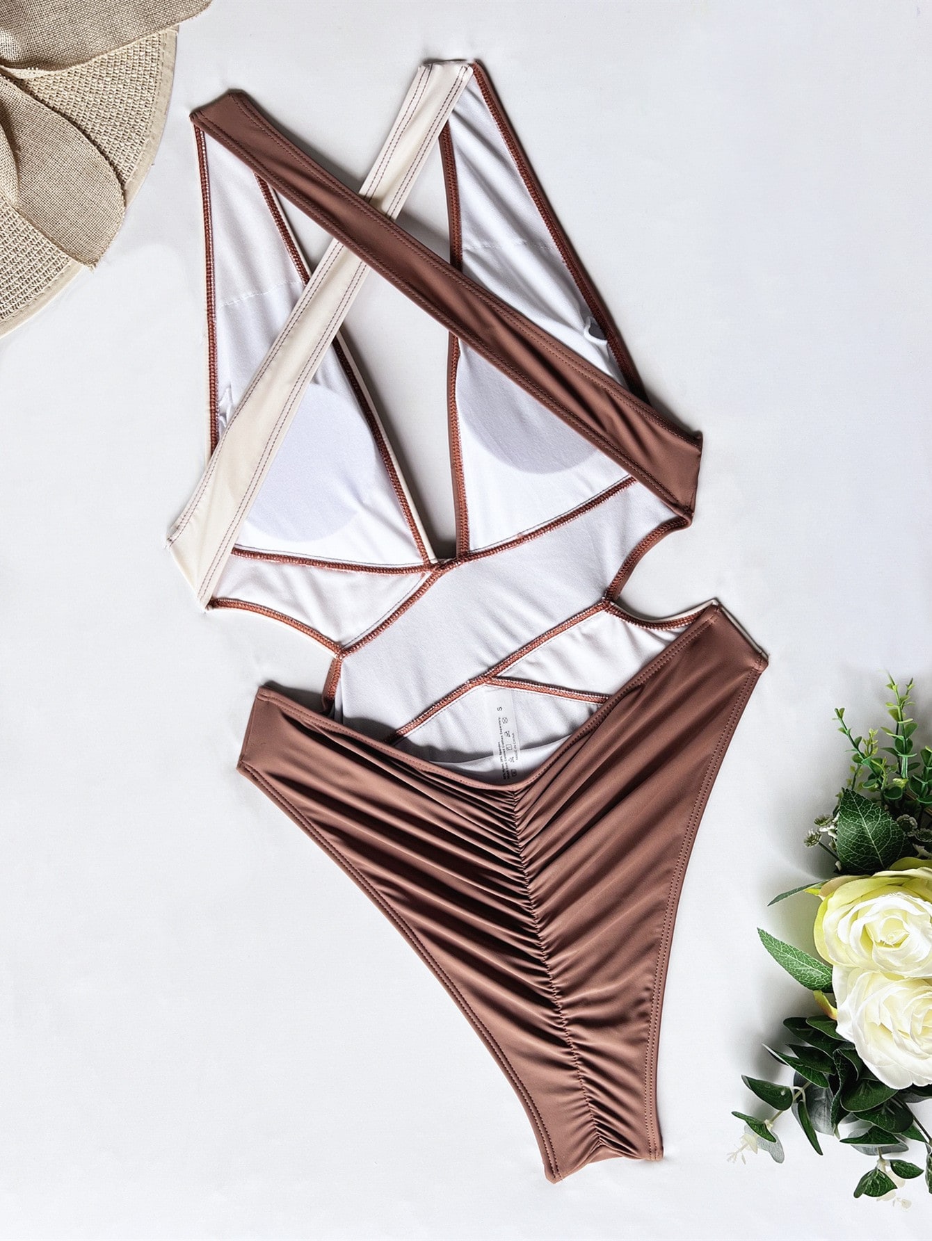 In Beige Women One-Pieces