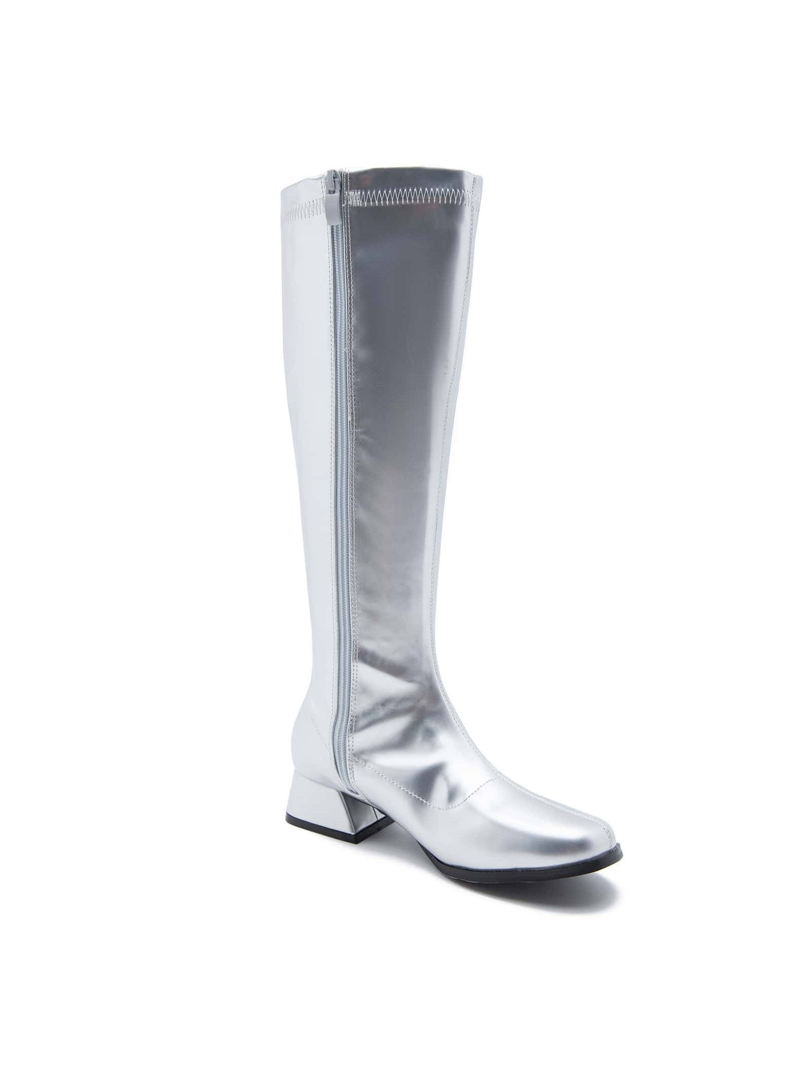 In Silver Women Knee-High Boots