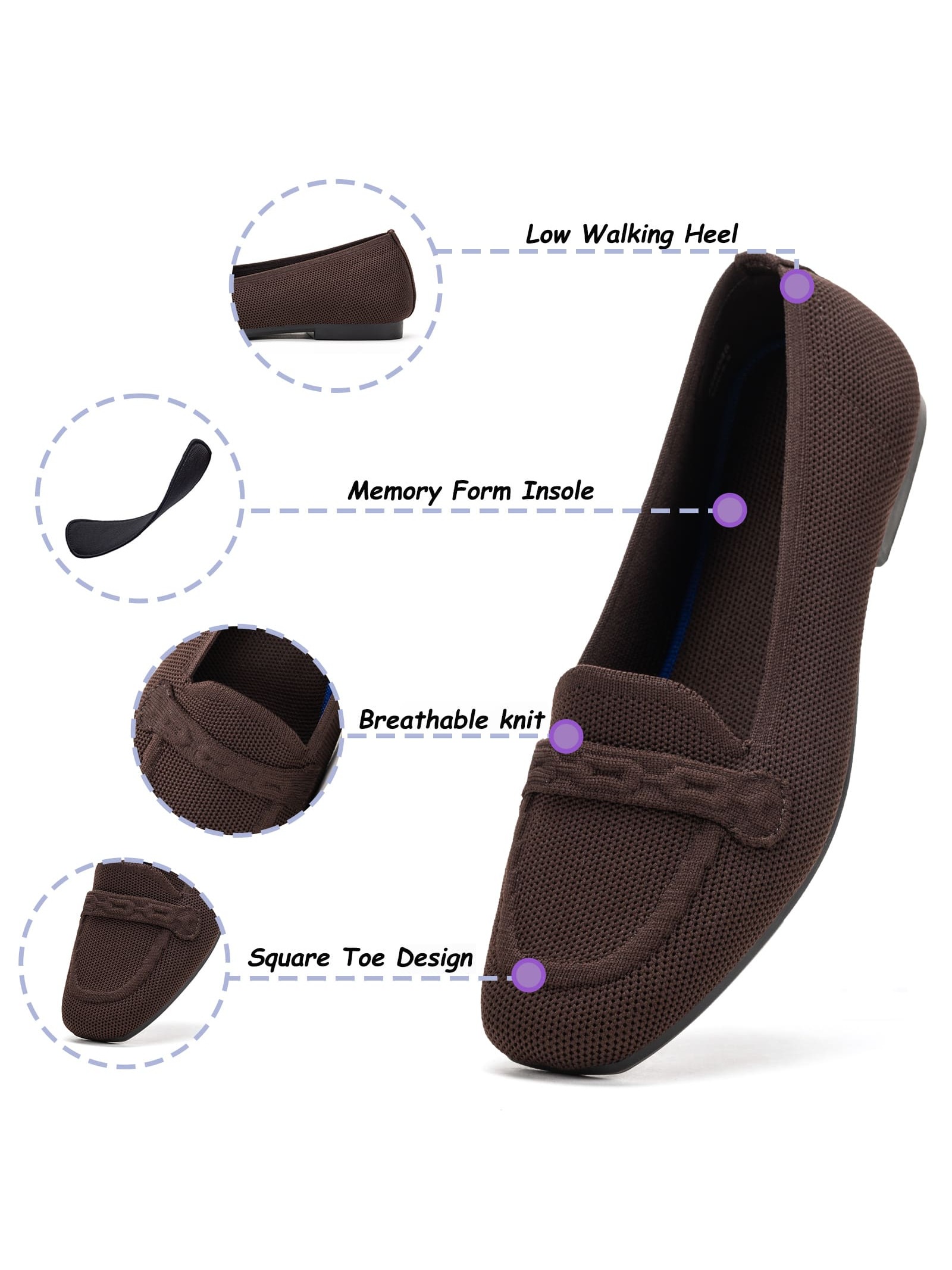 In Coffee Brown Women Flats