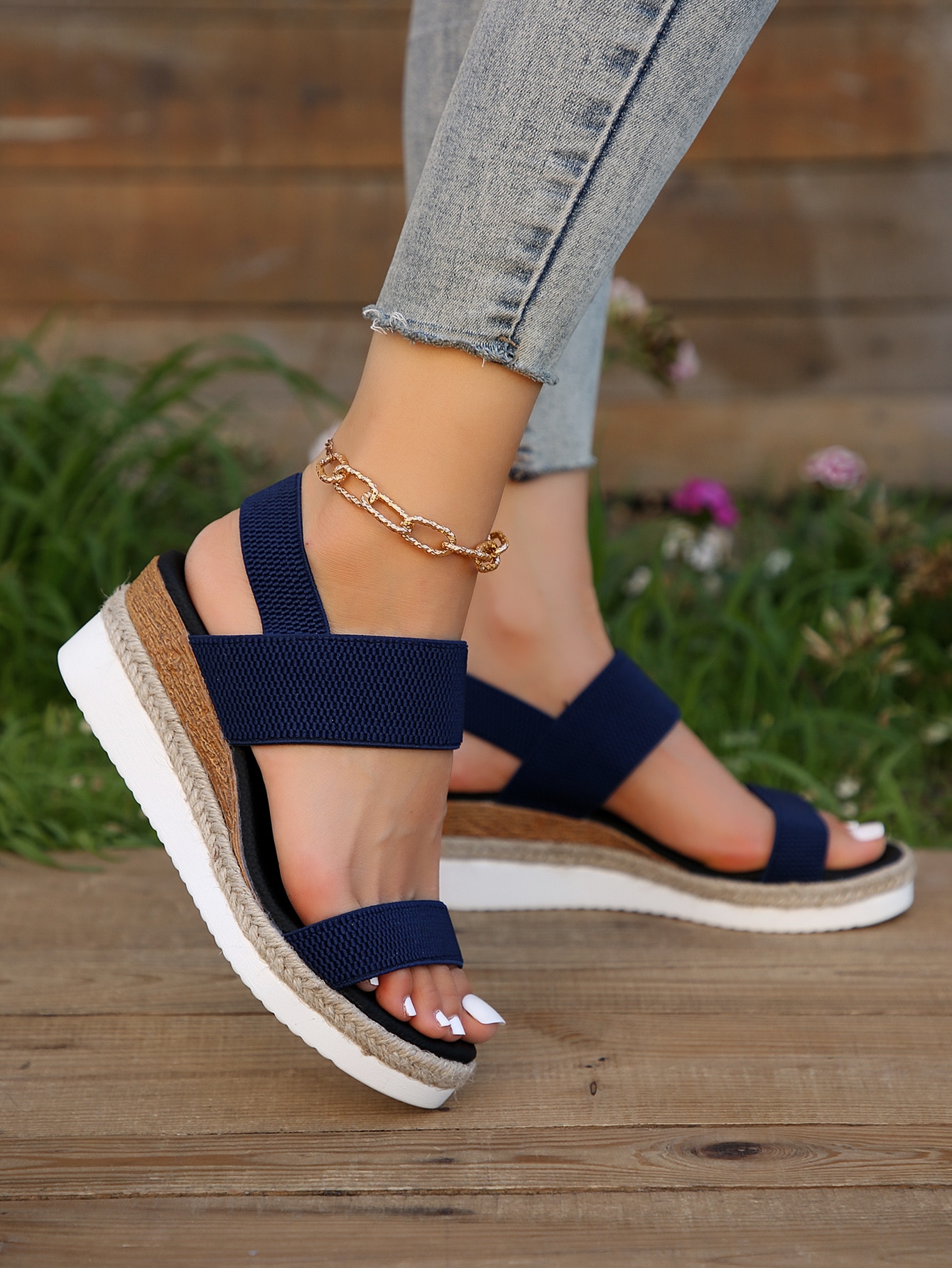 In Blue Women Platforms & Wedge Sandals