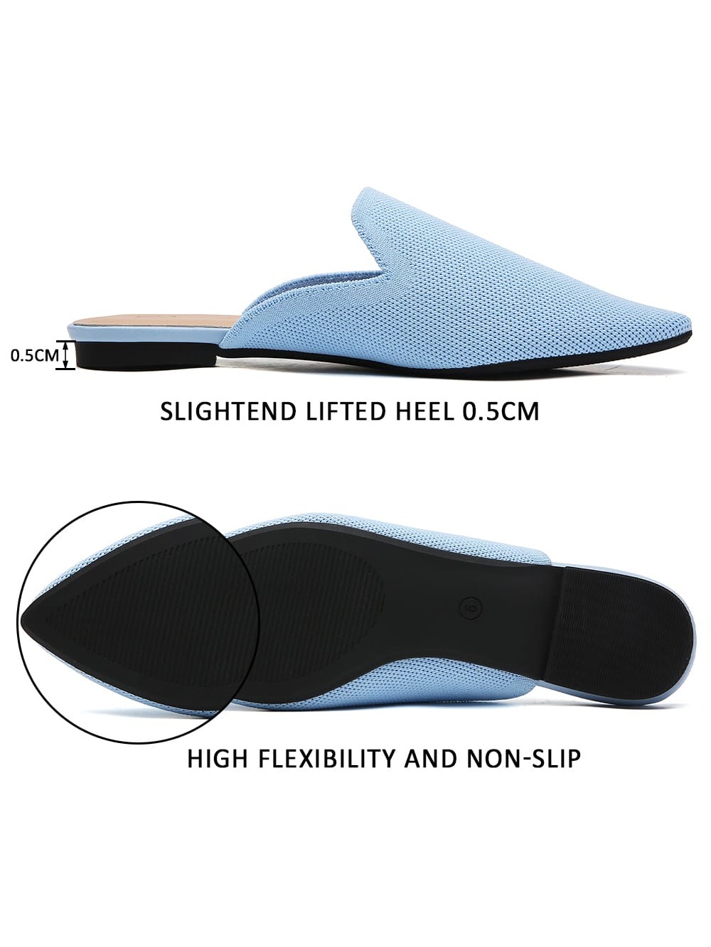 In Baby Blue Women Flats